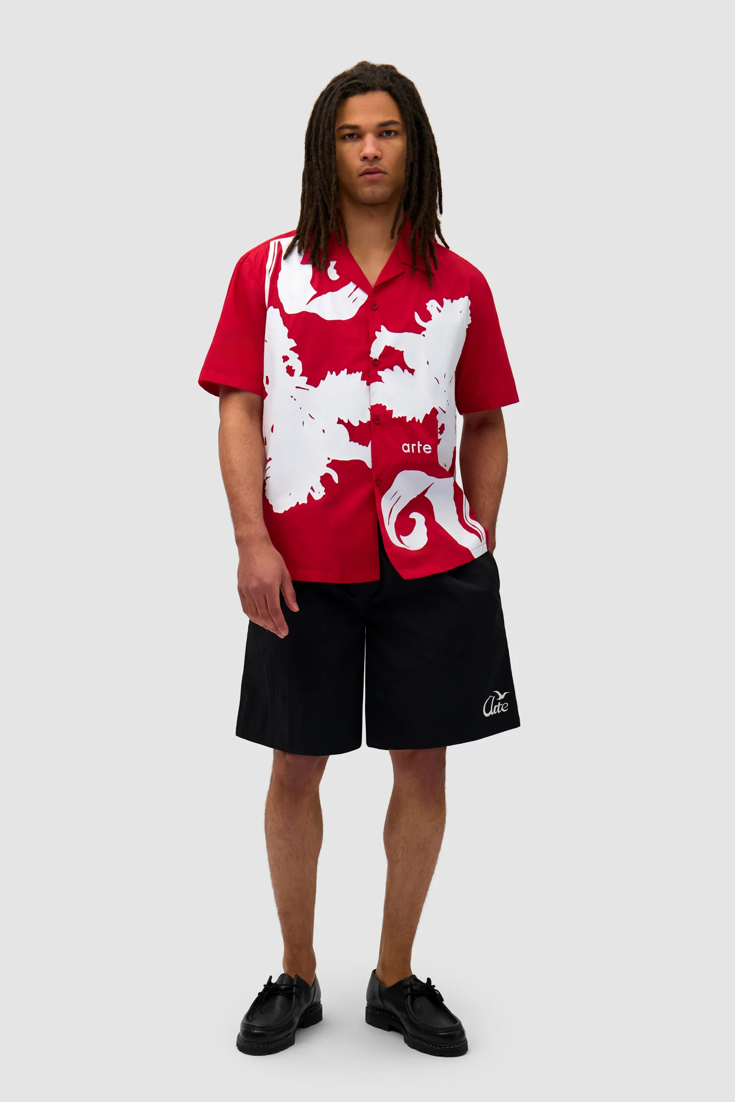 Big Flower Shirt - Red/White - Image 4