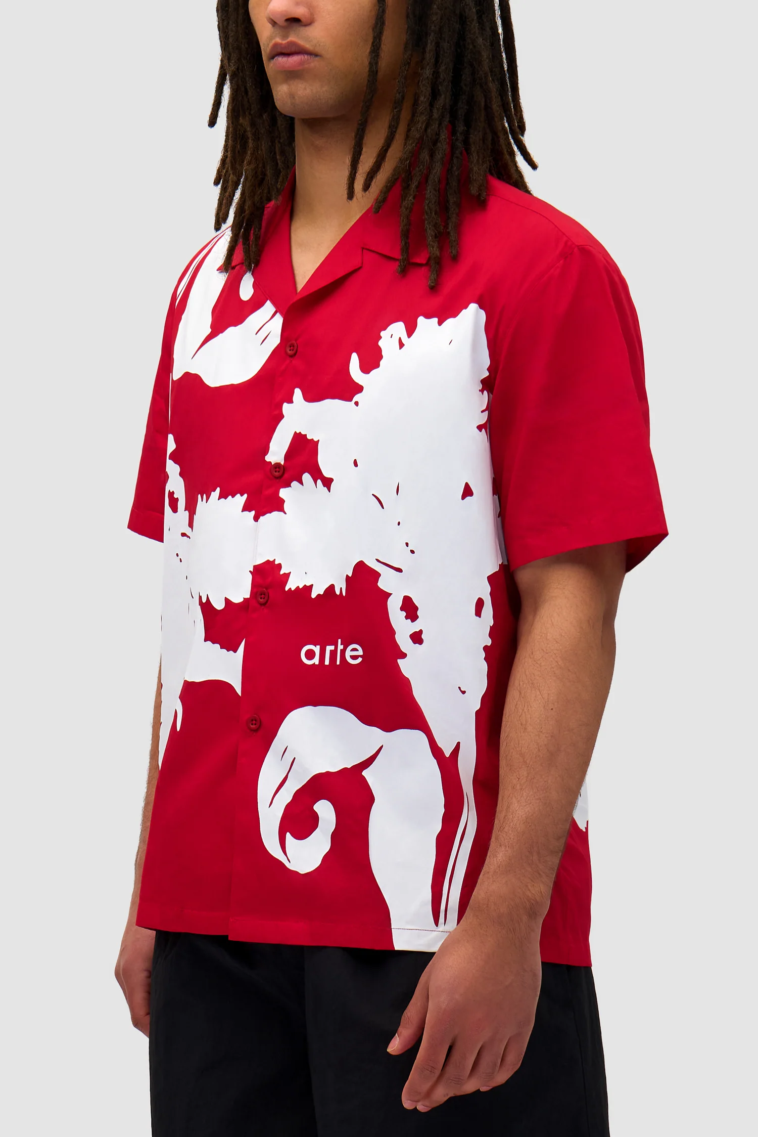 Big Flower Shirt - Red/White - Image 7