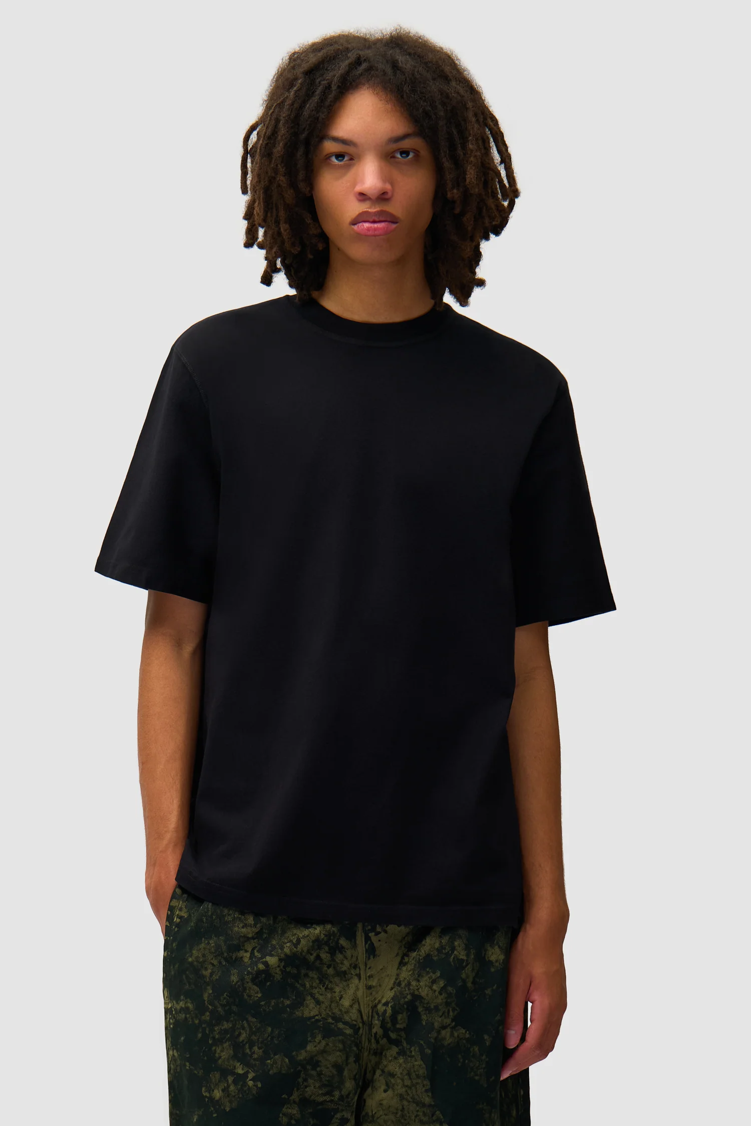 Blocks Print T-shirt - Black - Image 3