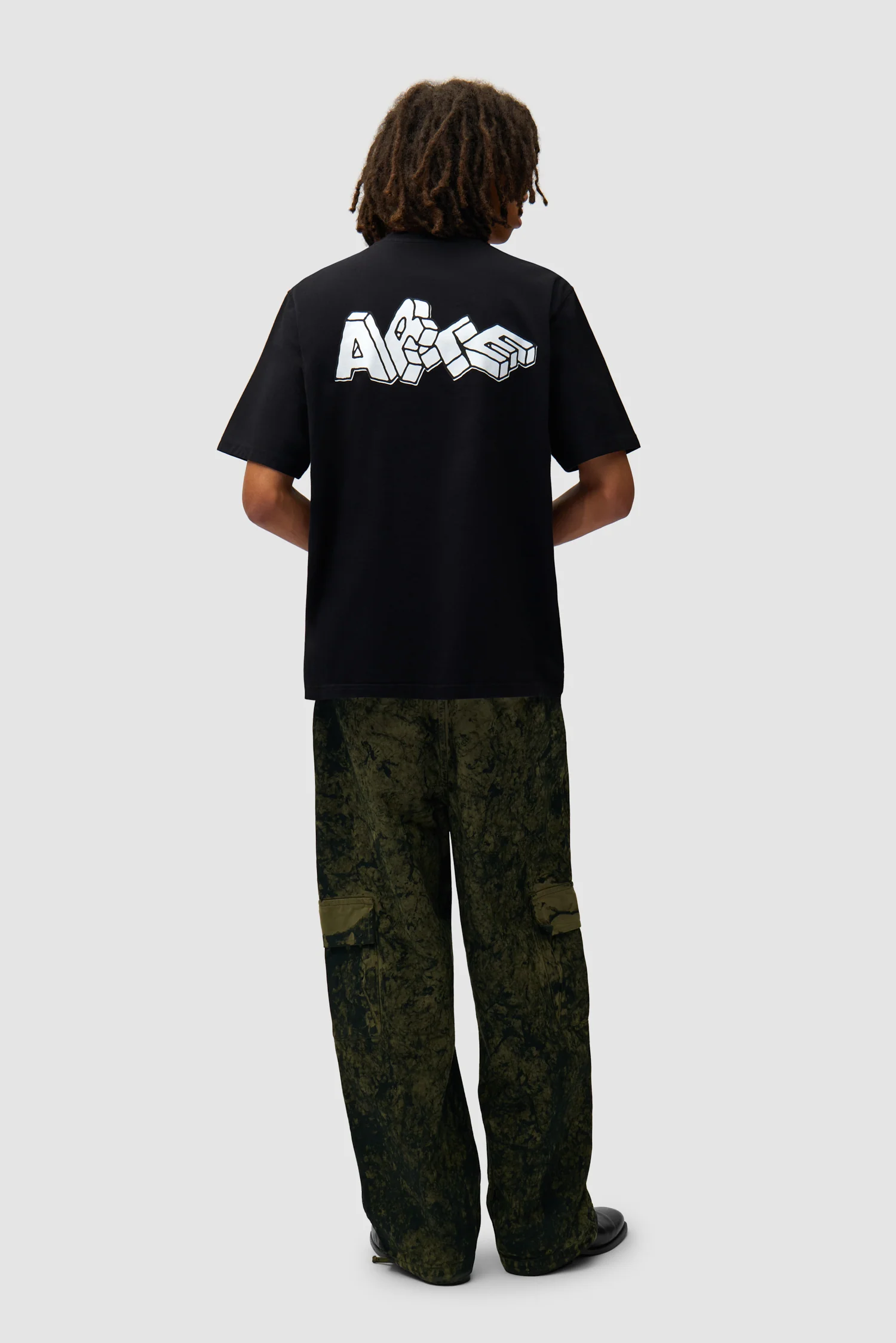 Blocks Print T-shirt - Black - Image 4