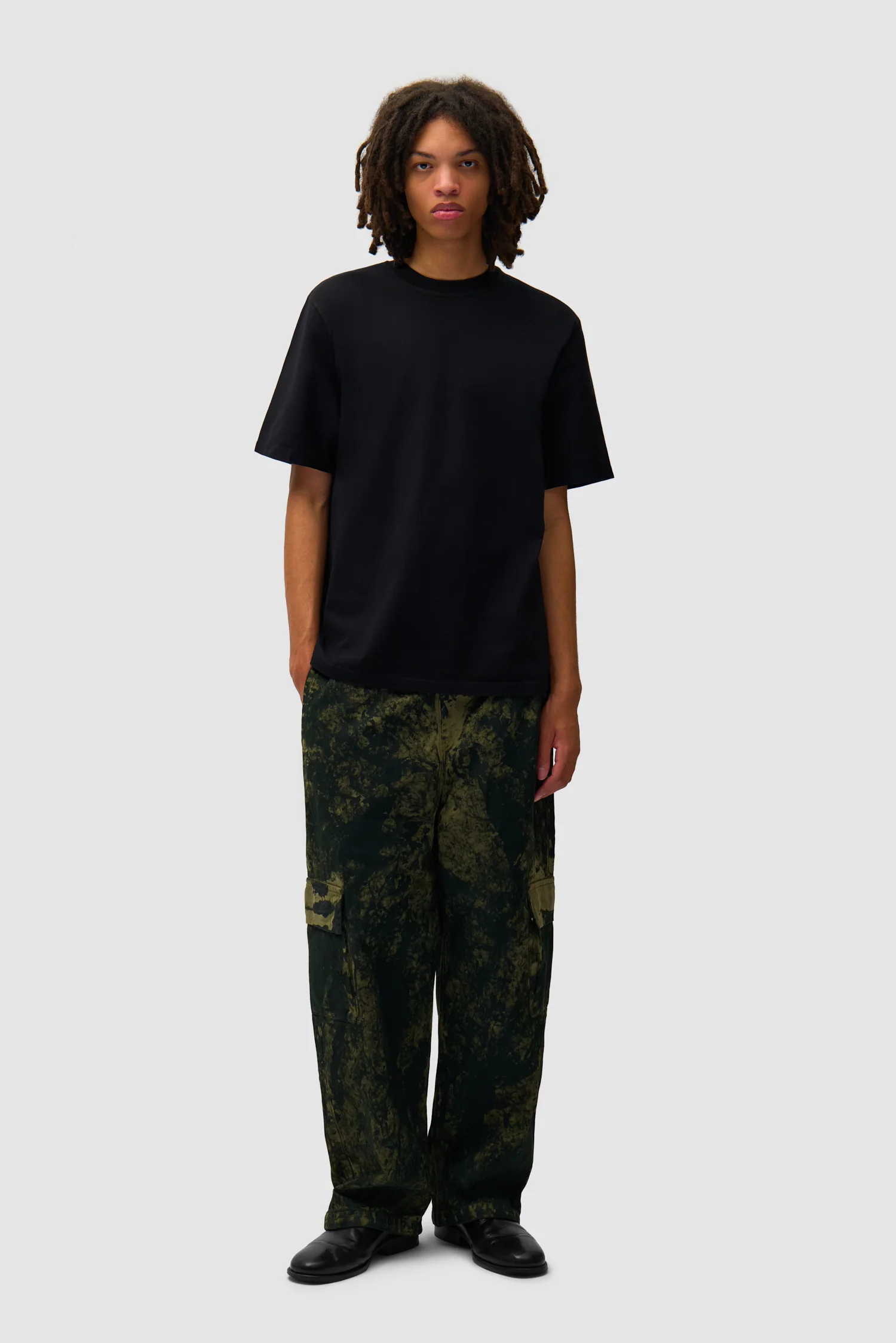 Blocks Print T-shirt - Black - Image 6