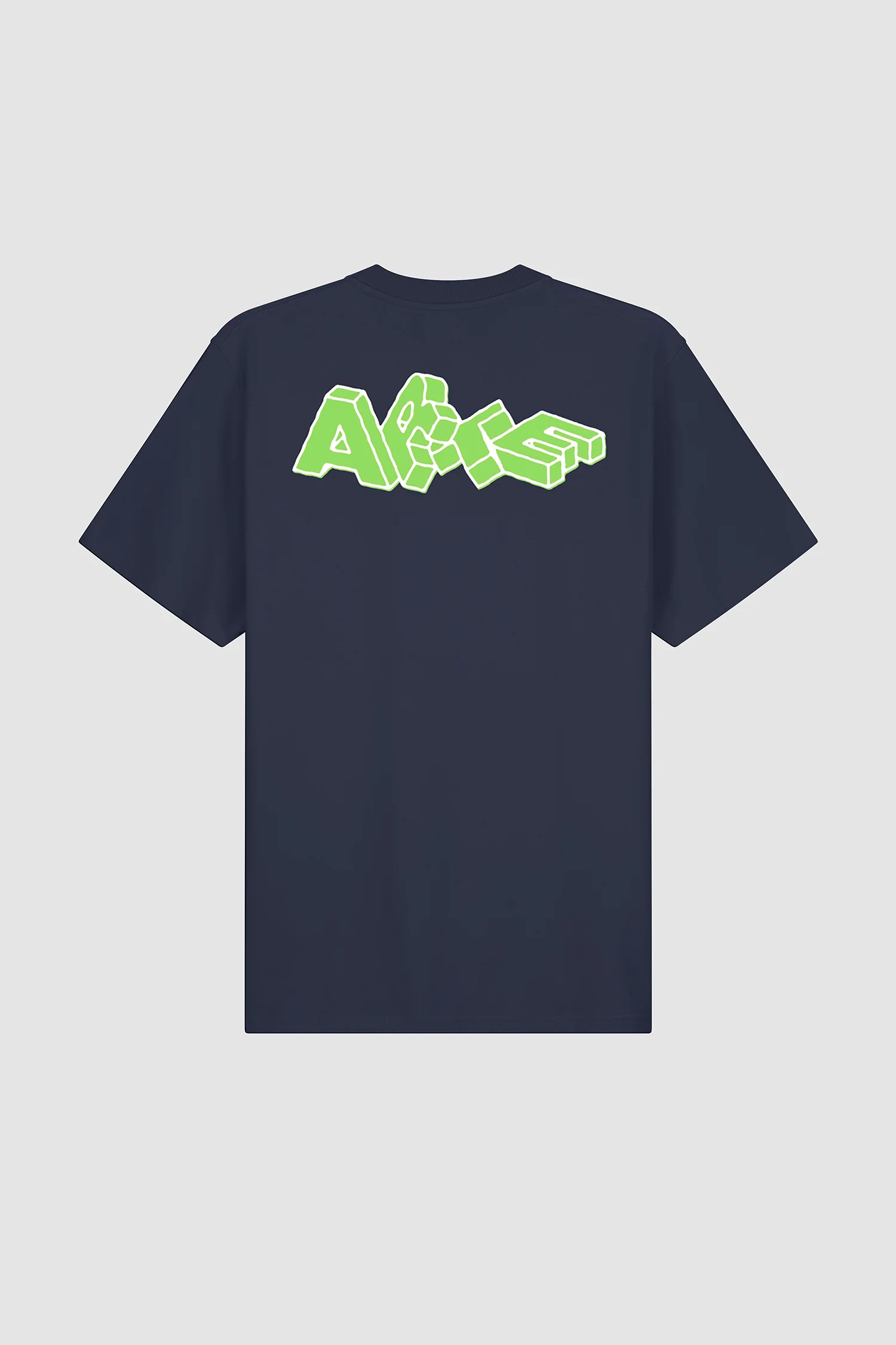 Blocks Print T-shirt - Navy - Image 8