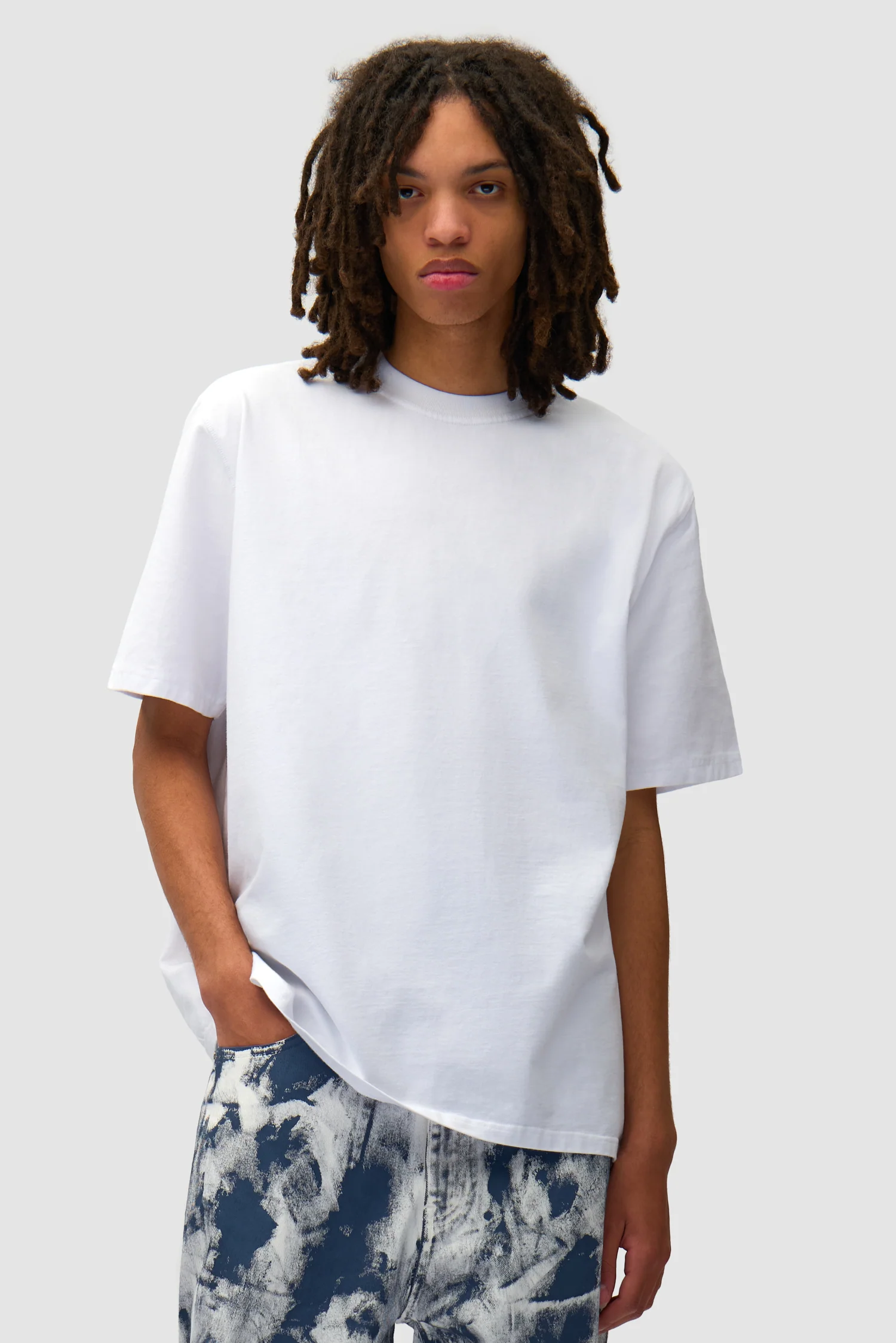 Blocks Print T-shirt - White - Image 3