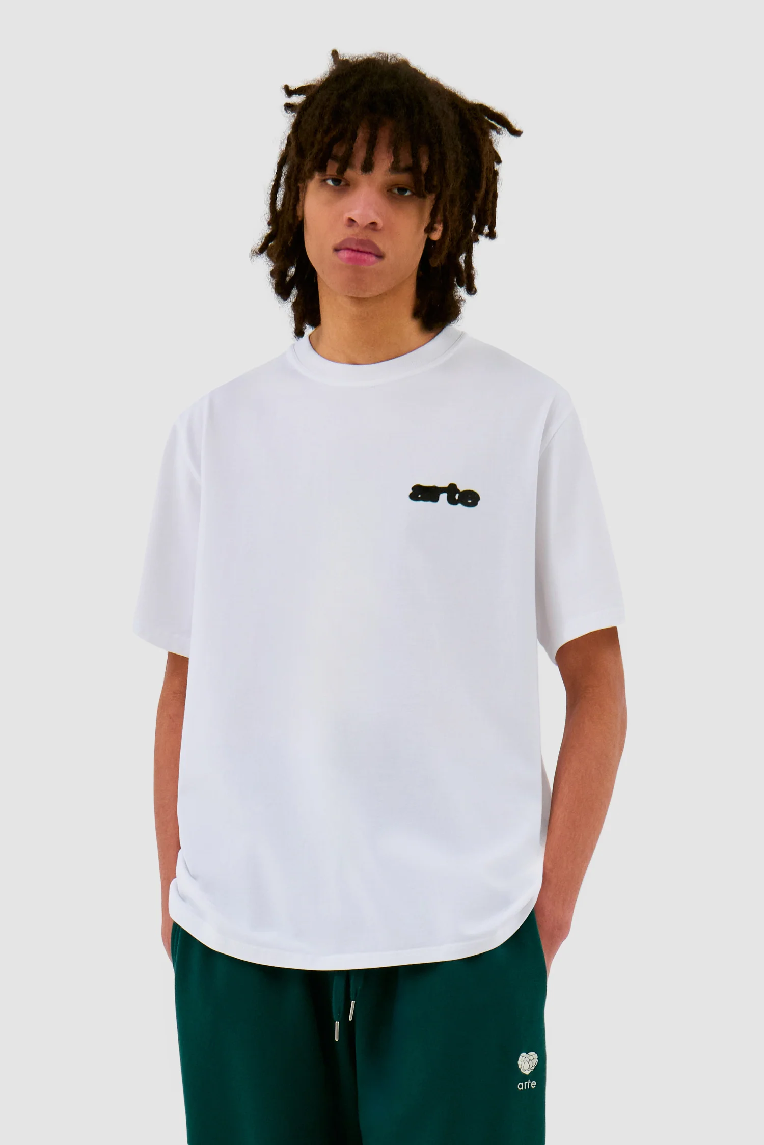 Blur Flower T-shirt - White - Image 3