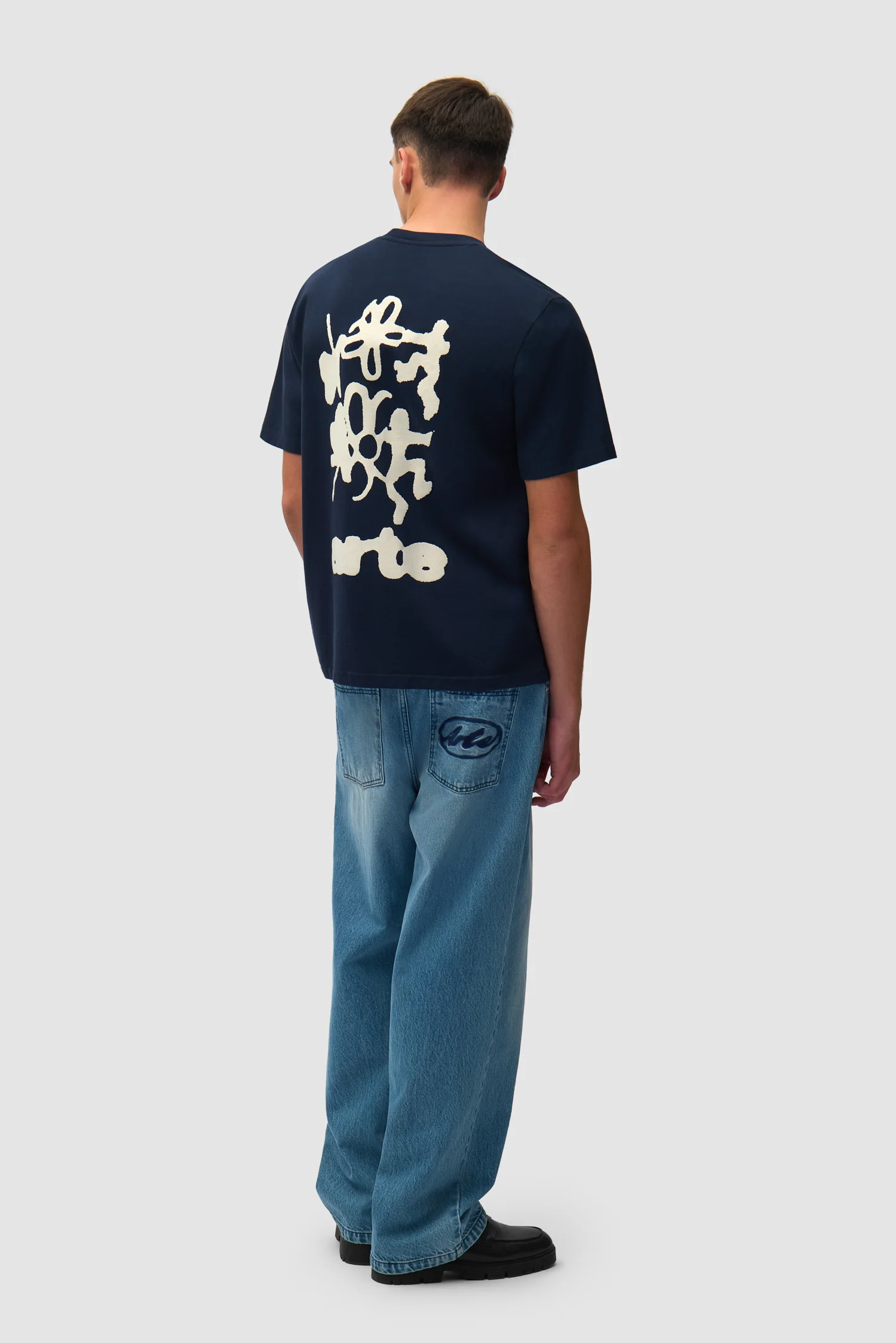 Blurry Back Print - Navy - Image 5