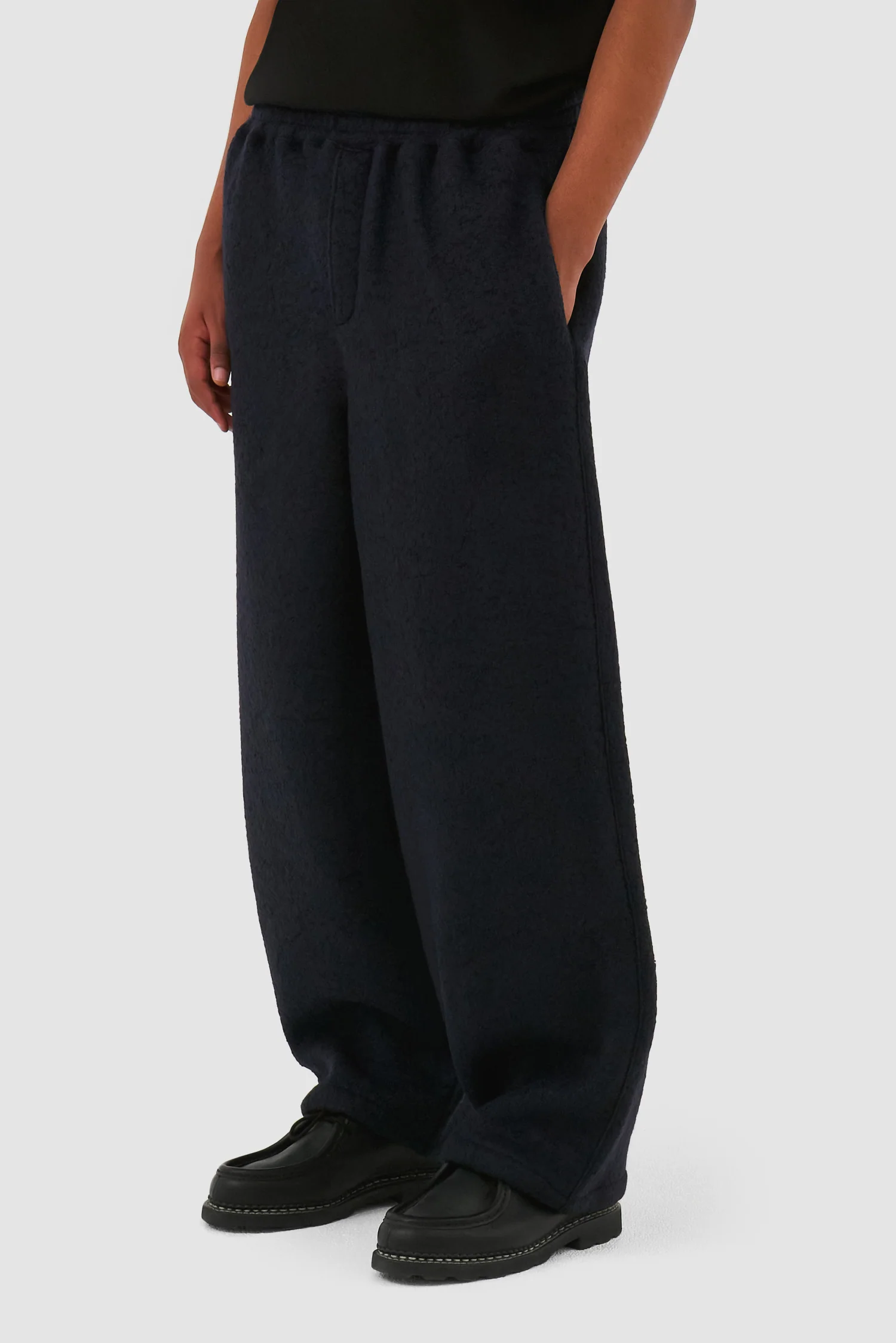 Boiled Wool Pants - Navy - Image 7