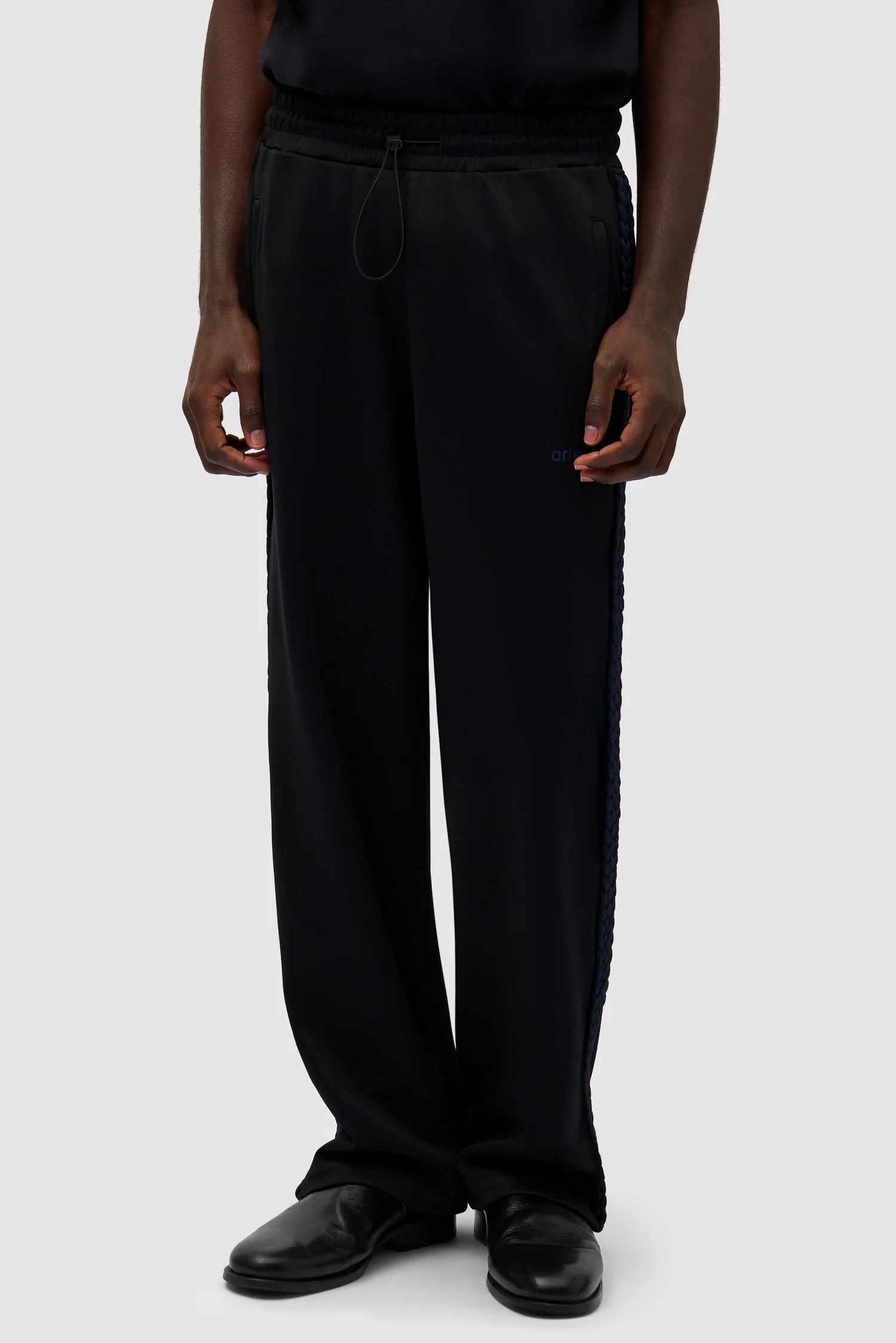 Braid Strip Pants - Black - Image 2