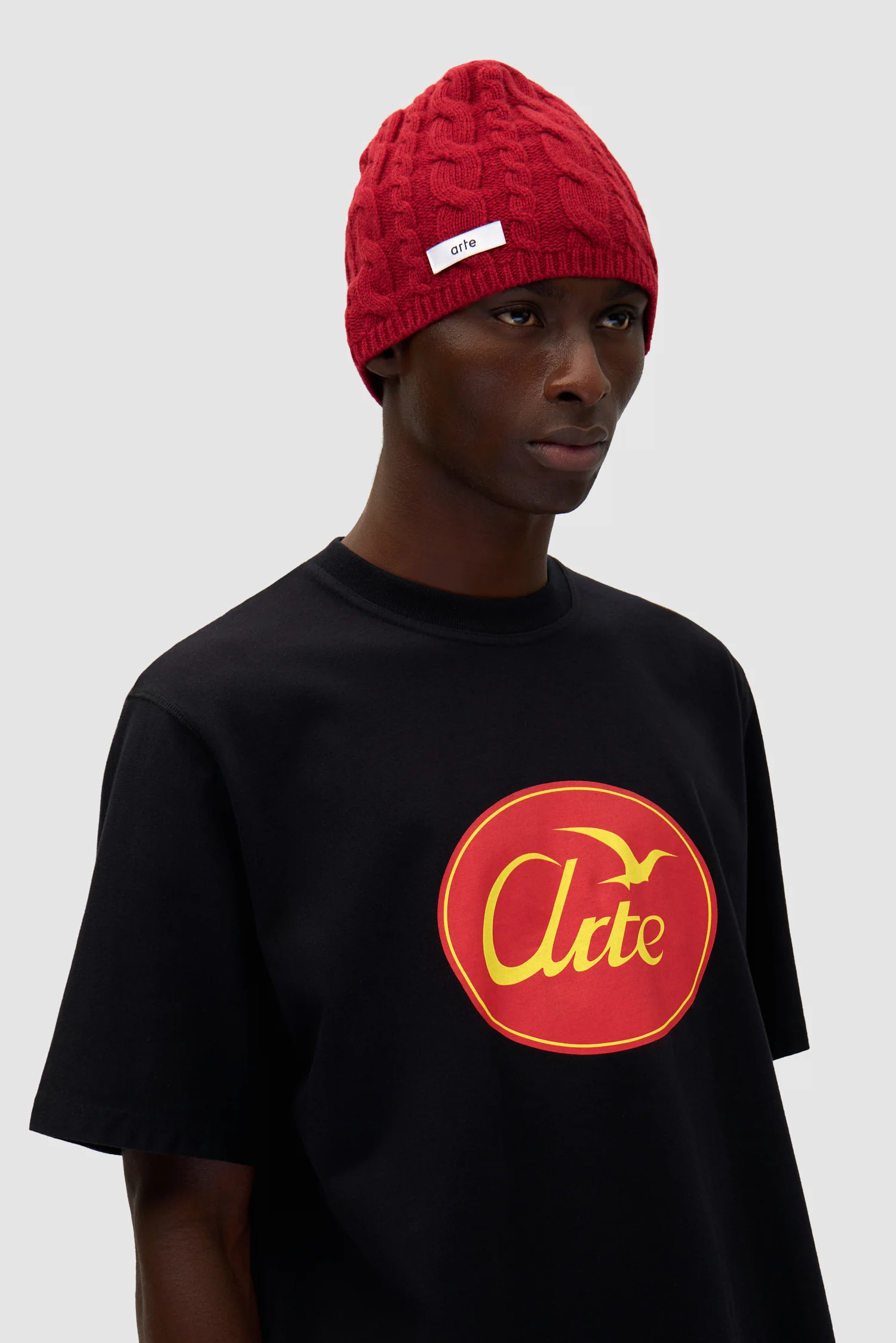 Braided Beanie - Red - Image 3