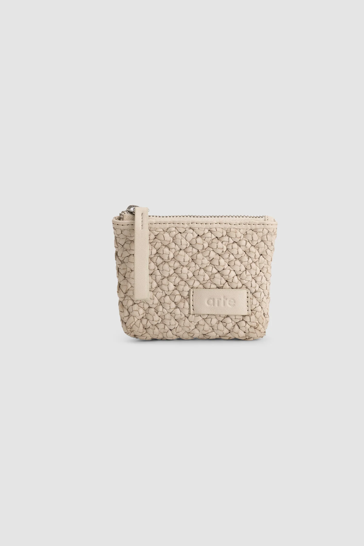 Braided Leather Wallet - Cream - Image 2