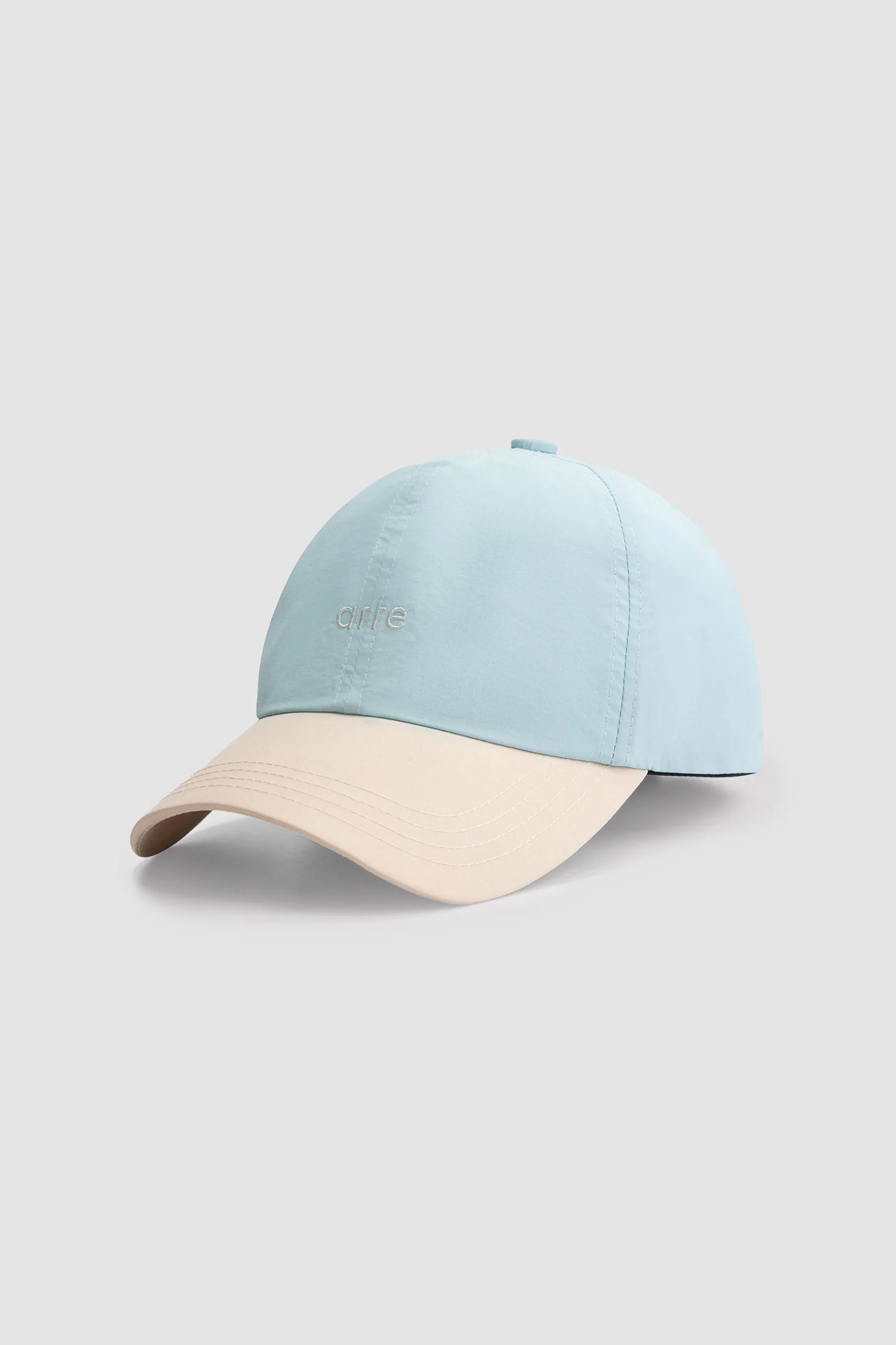 Cane Drawstring Cap - Light Blue/Cream - Image 2
