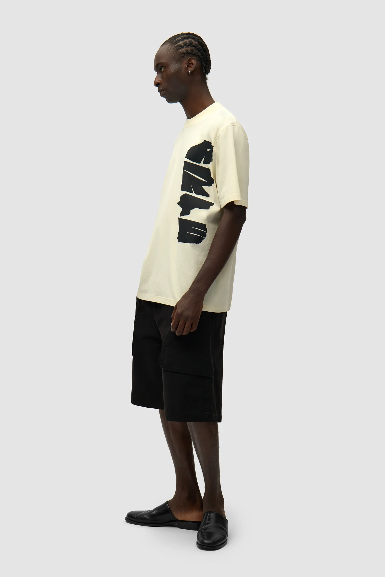 Canvas Cargo Shorts - Black - Image 4