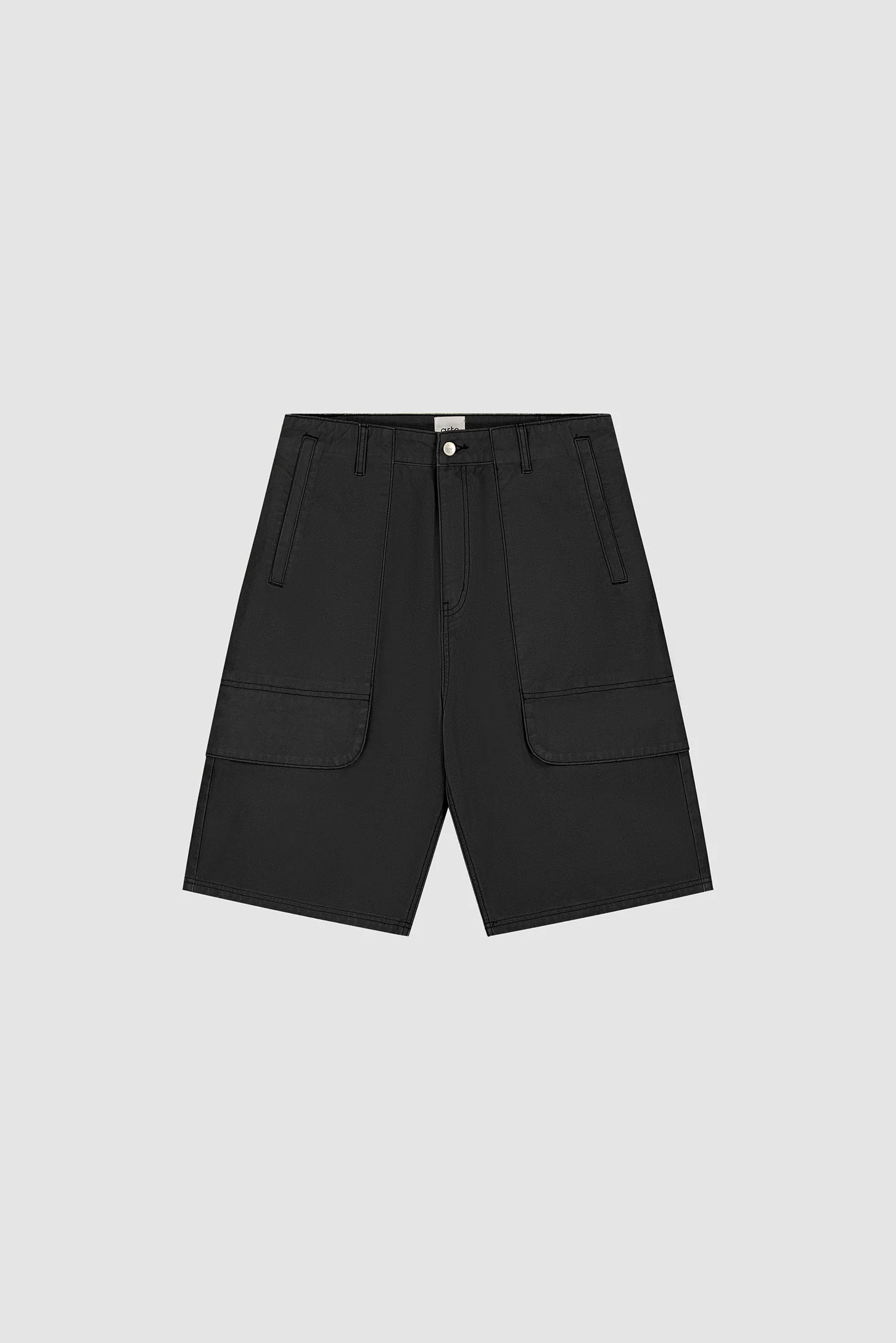 Canvas Cargo Shorts - Black - Image 9