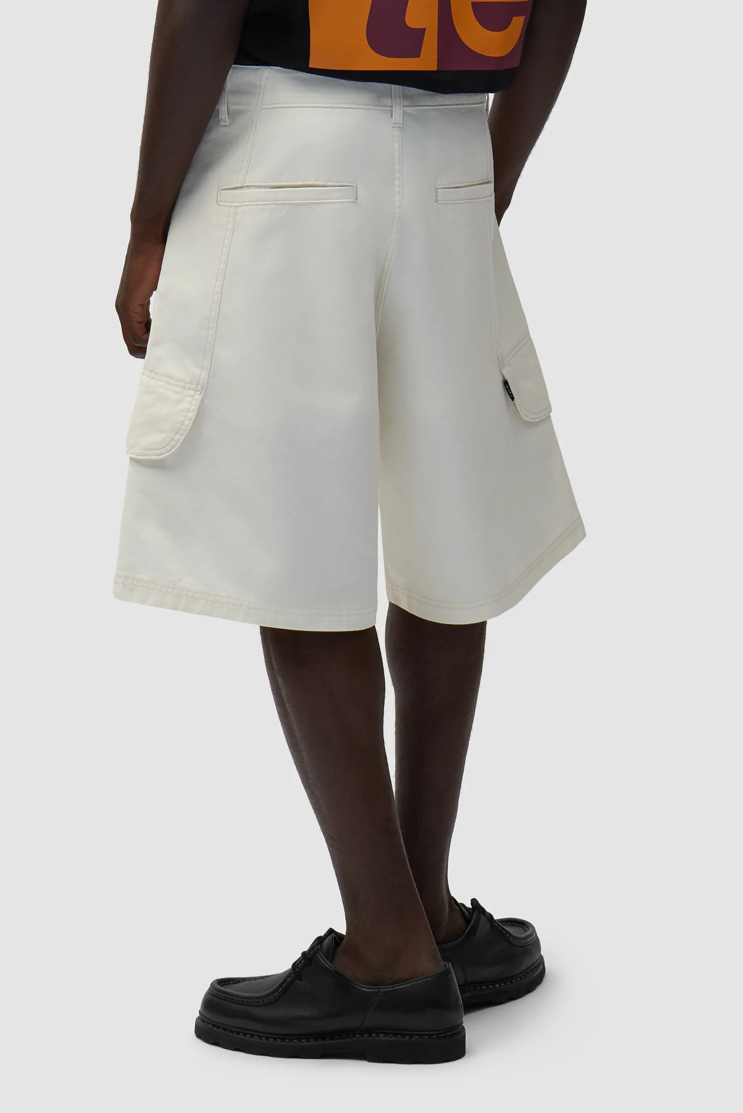 Canvas Cargo Shorts - Cream - Image 3