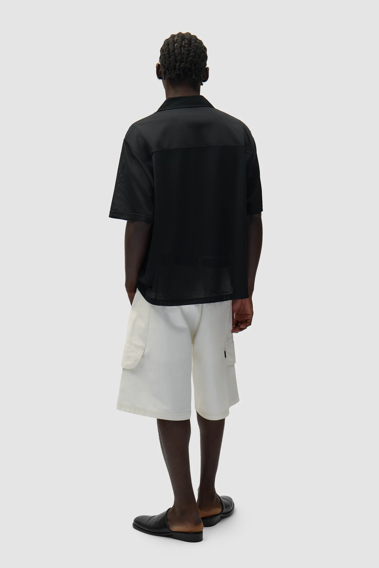 Canvas Cargo Shorts - Cream - Image 7