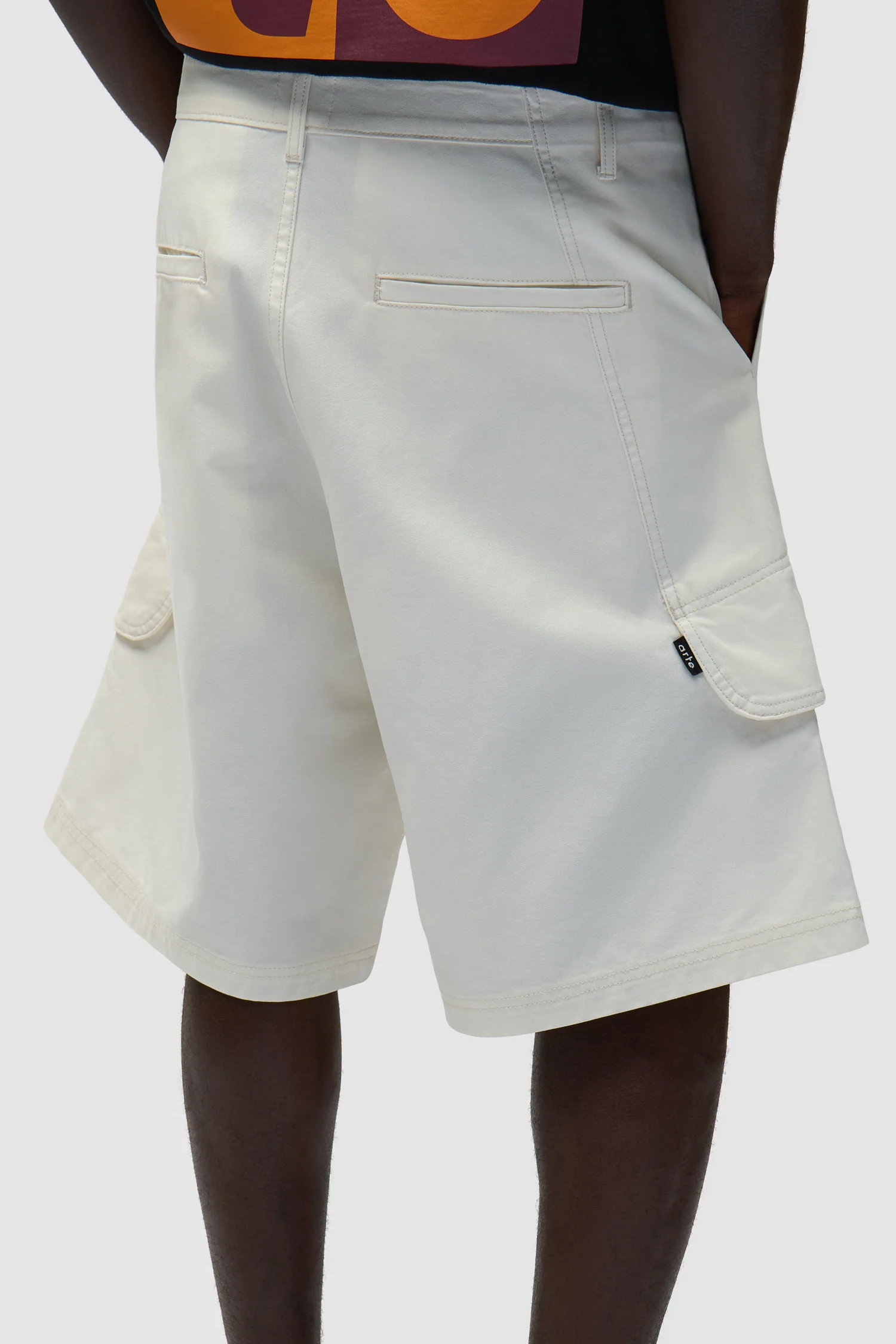 Canvas Cargo Shorts - Cream - Image 9