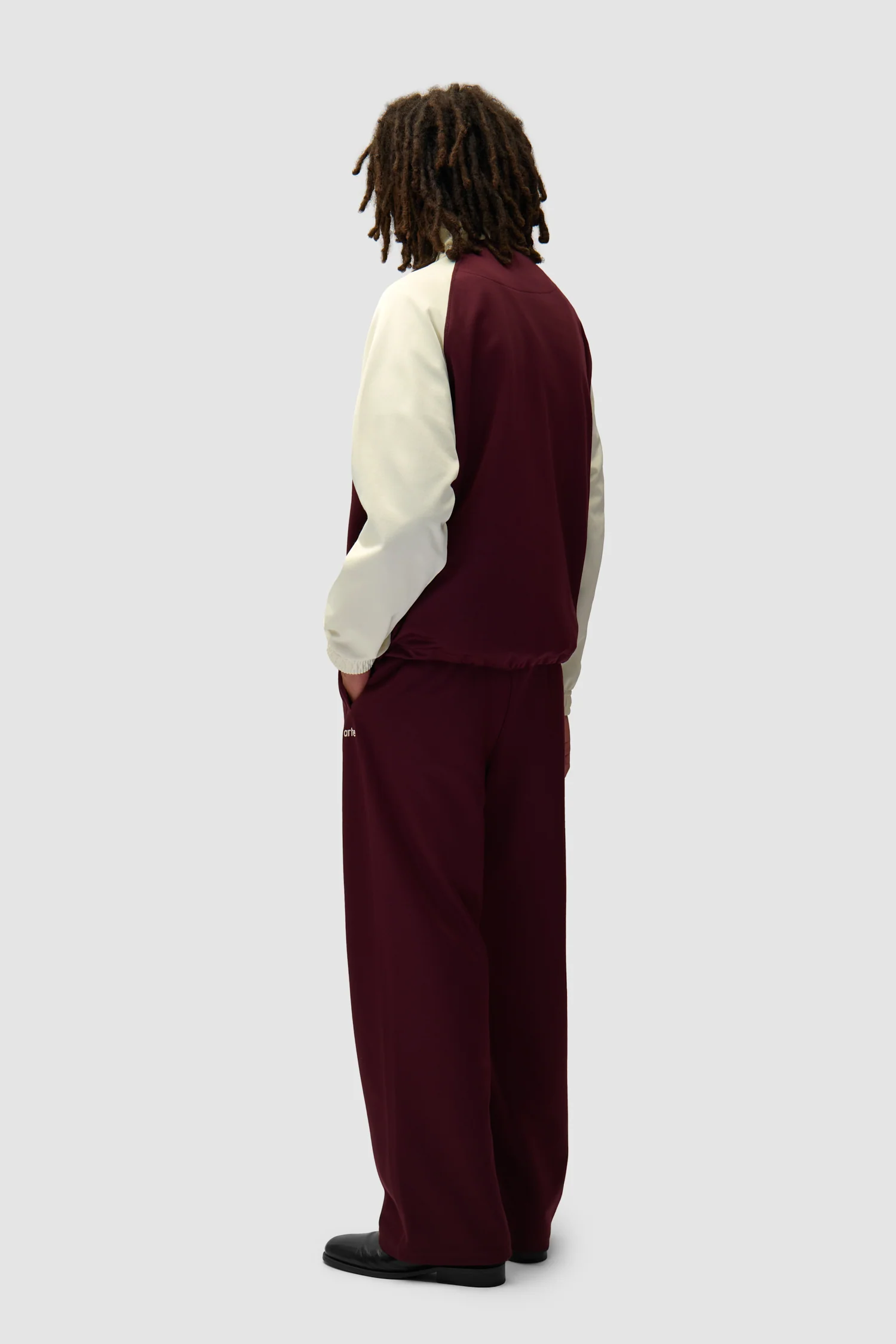 Carded Tracksuit Bottom - Bordeaux - Image 6
