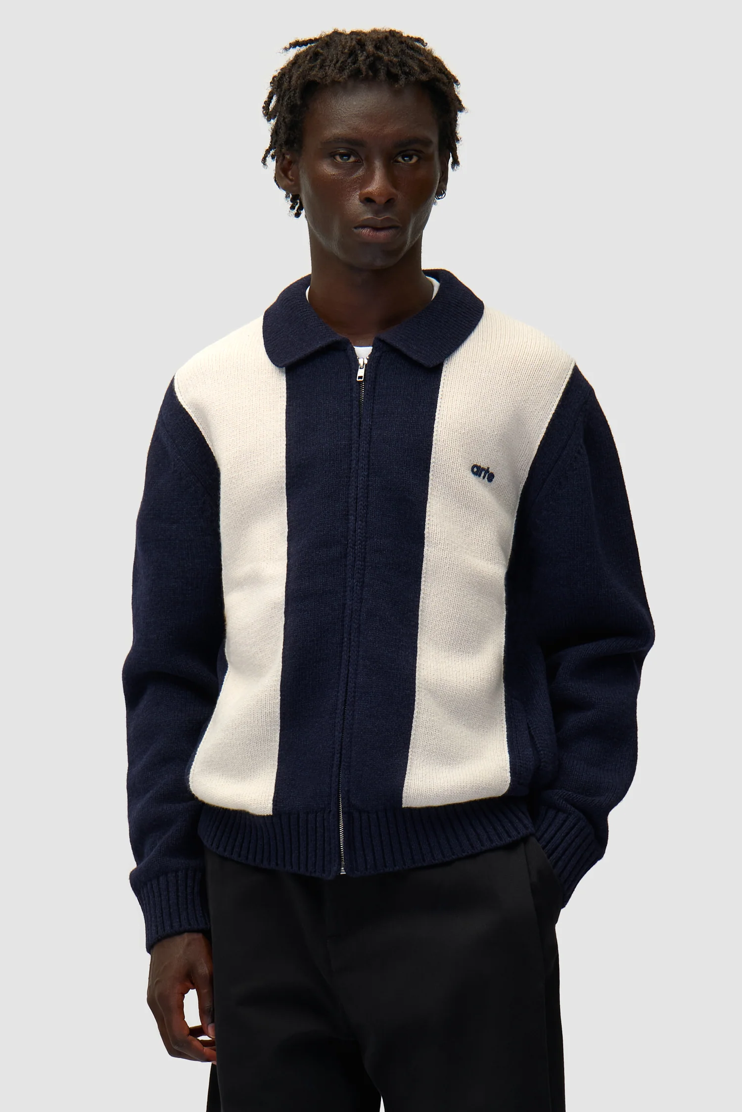 Cardigan - Blue/White - Image 2
