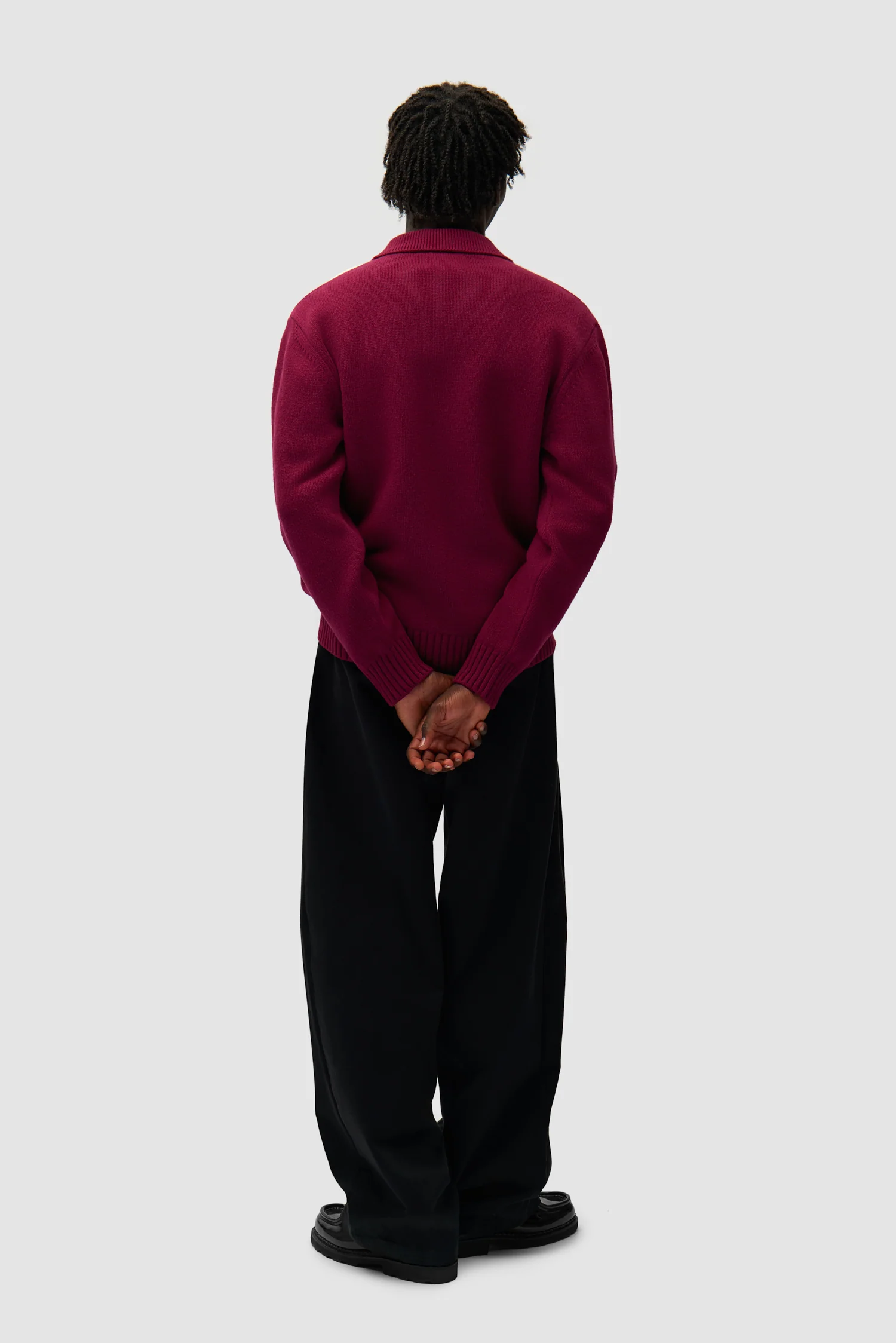 Cardigan - Bordeaux/Cream - Image 6