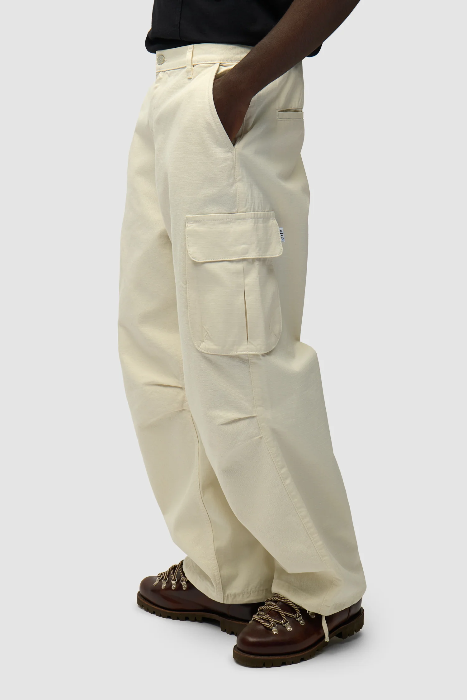 Cargo Ribstop Pants - Cream - Image 3