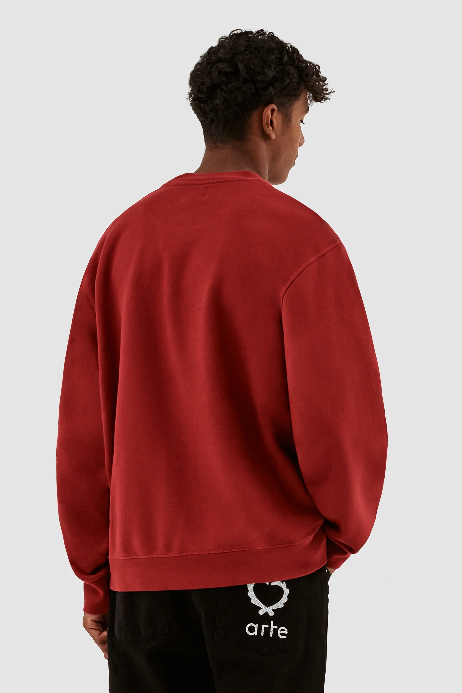 Carlos Small Heart Crewneck - Bordeaux - Image 3