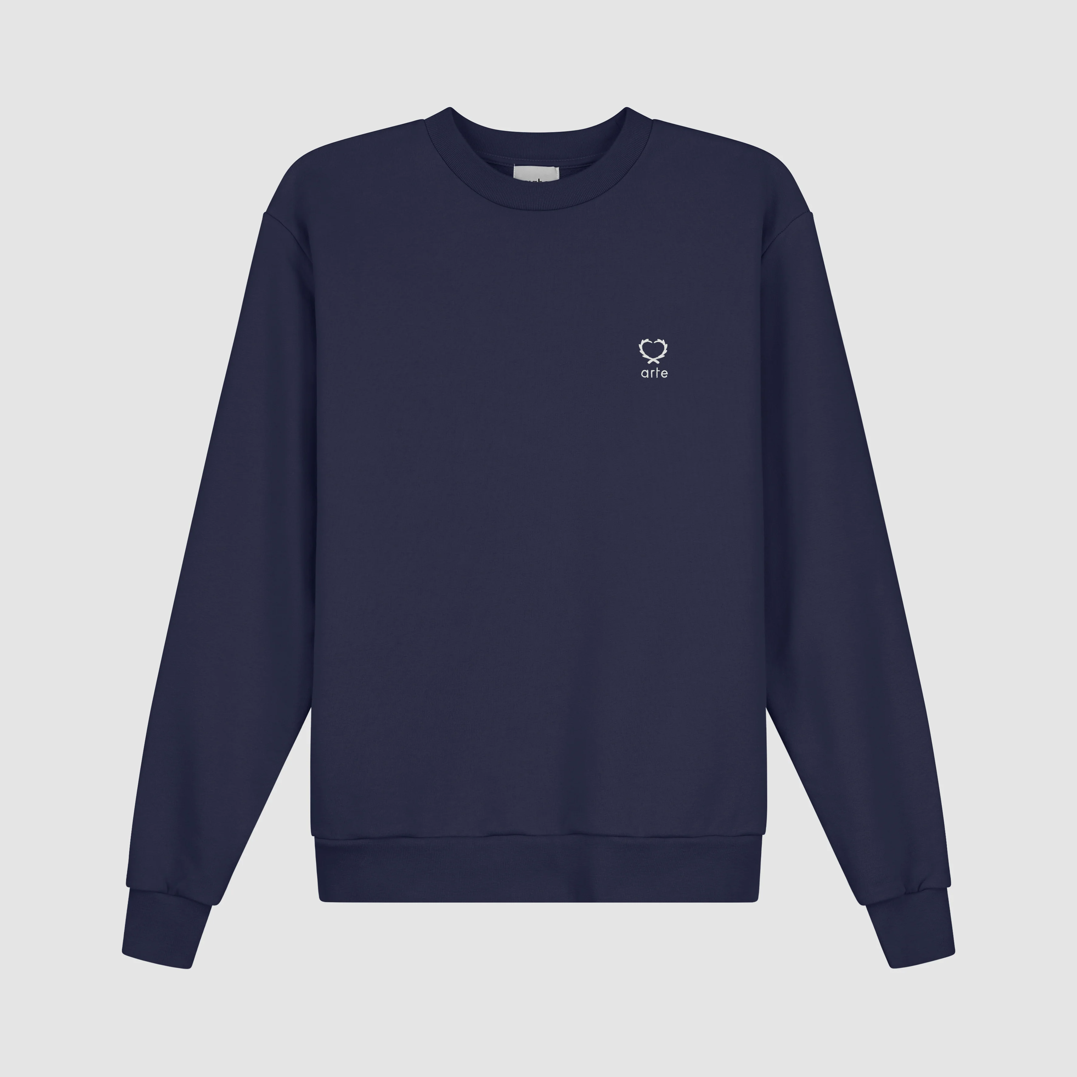Carlos Small Heart Crewneck - Navy