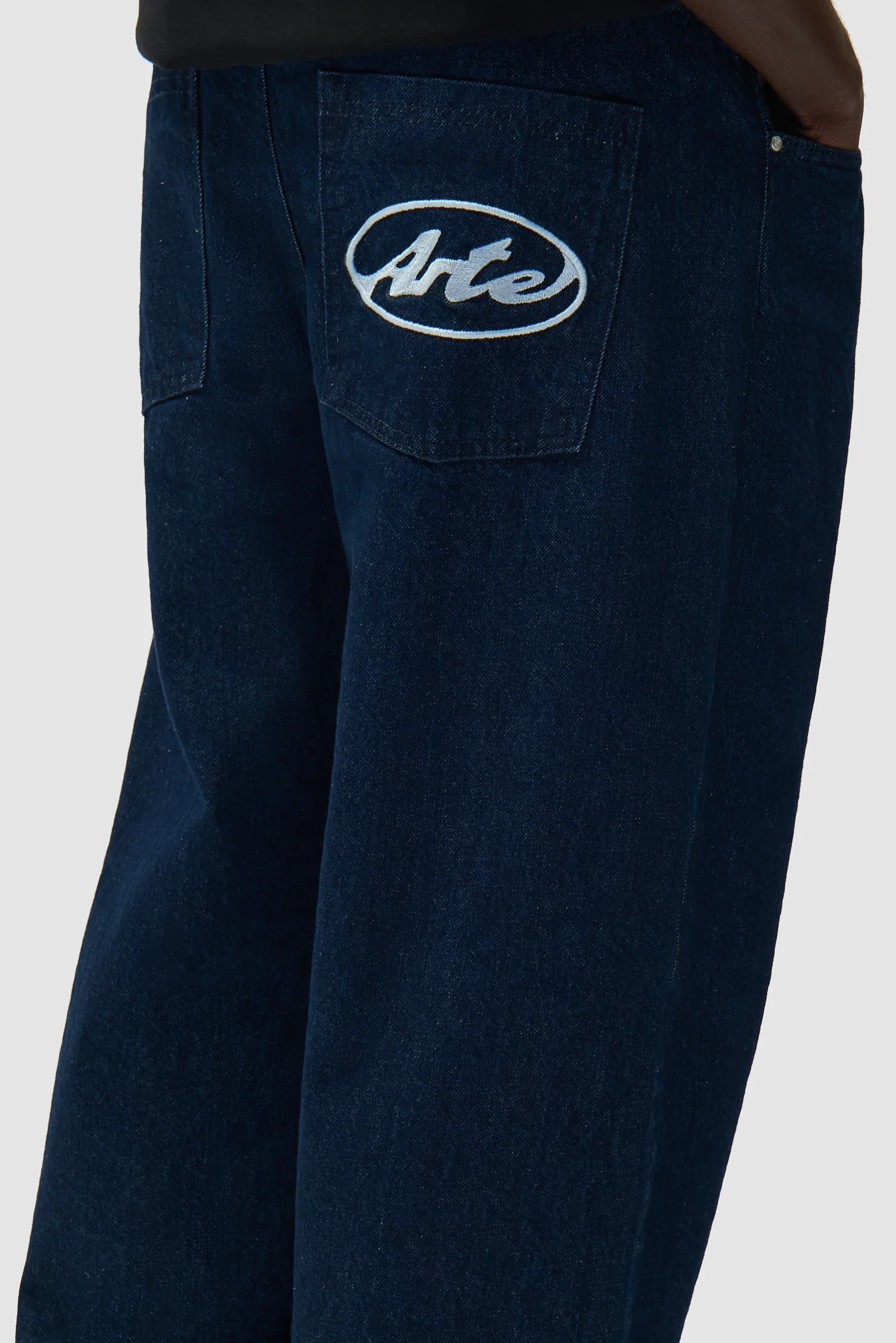 Circle Logo Pocket Pants - Raw Denim - Image 8