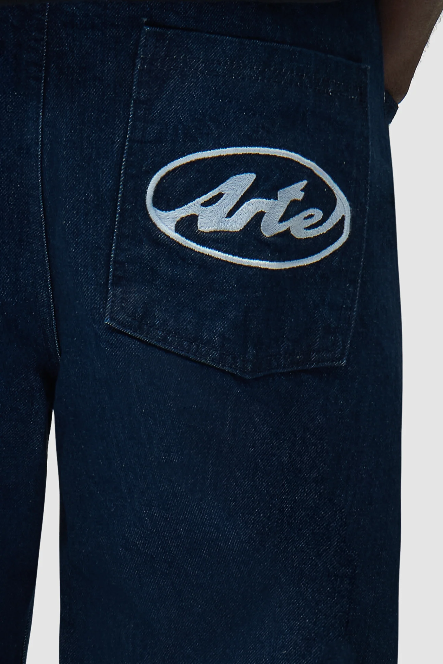 Circle Logo Pocket Pants - Raw Denim - Image 9