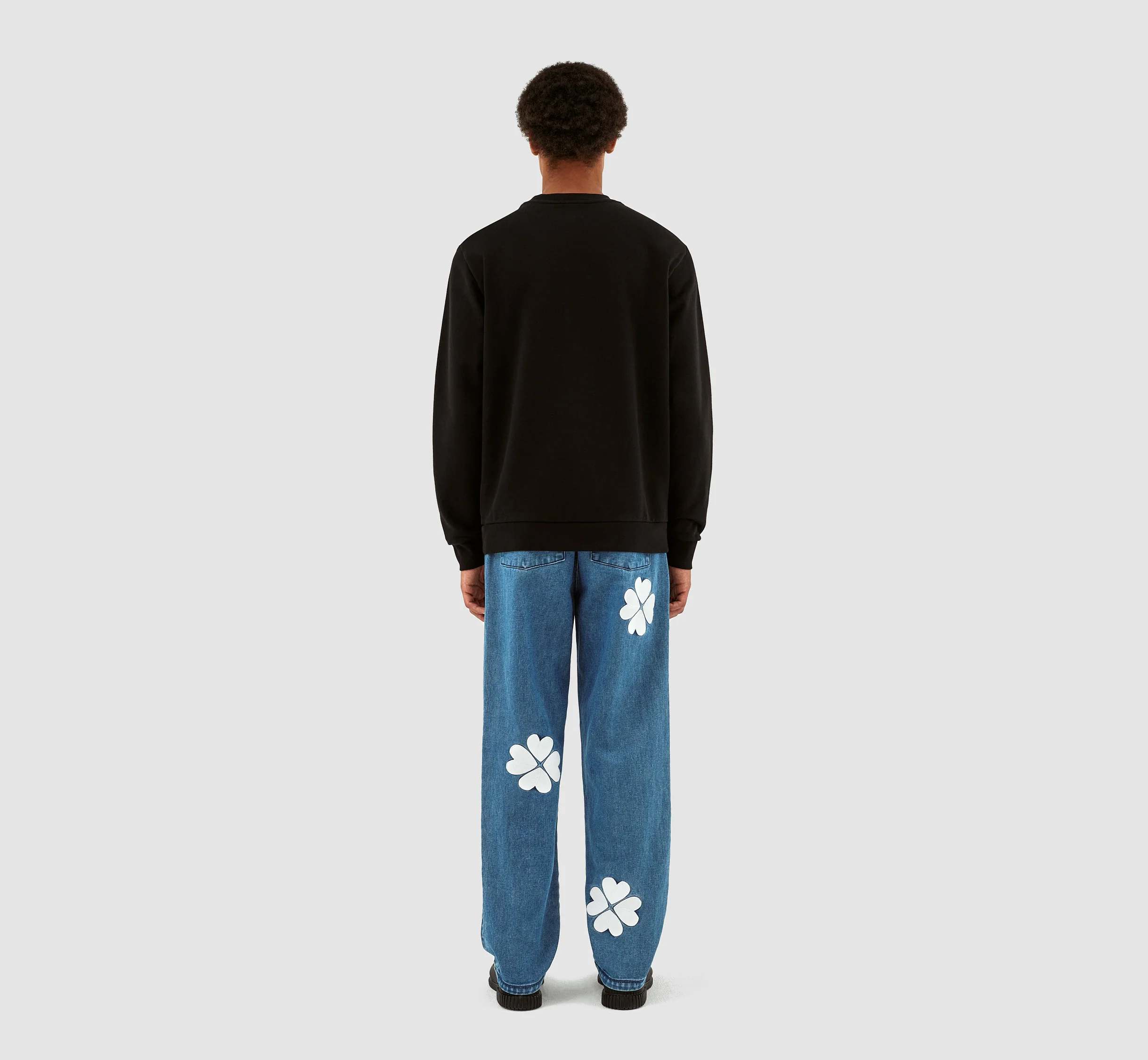 Clarck Block Logo Crewneck - Black - Image 7