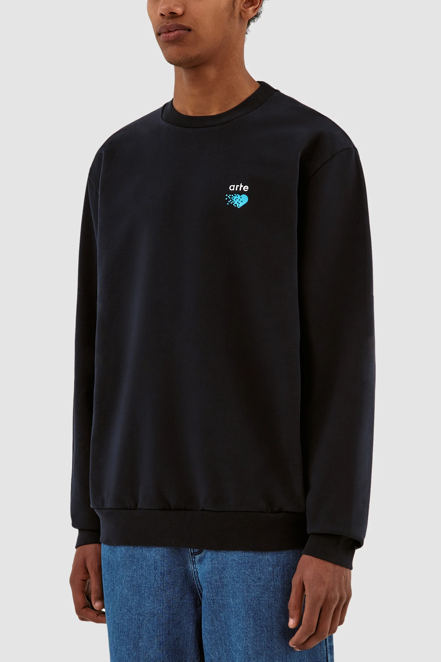 Cohen Pixel Heart Sweater - Navy - Image 4