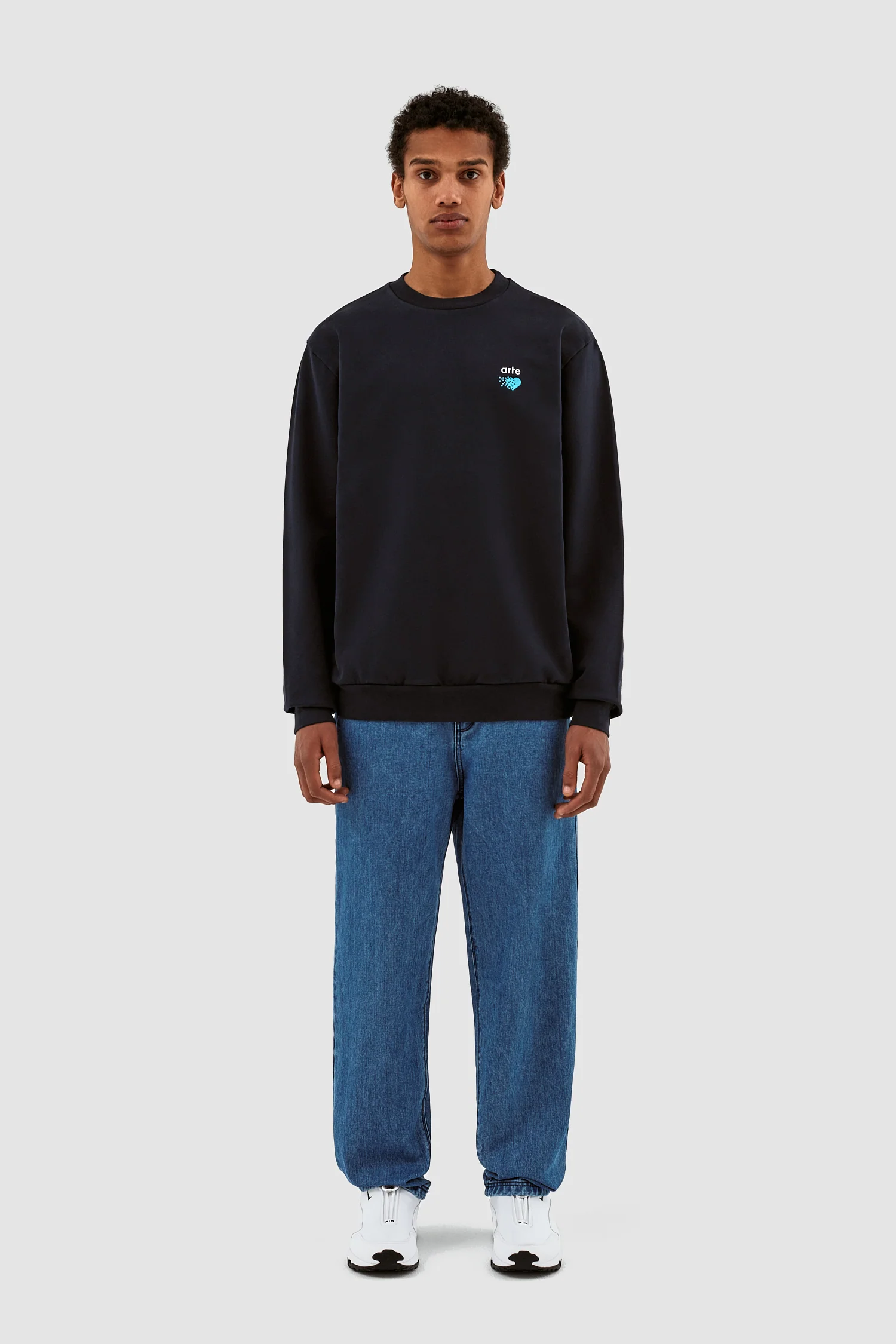 Cohen Pixel Heart Sweater - Navy - Image 5