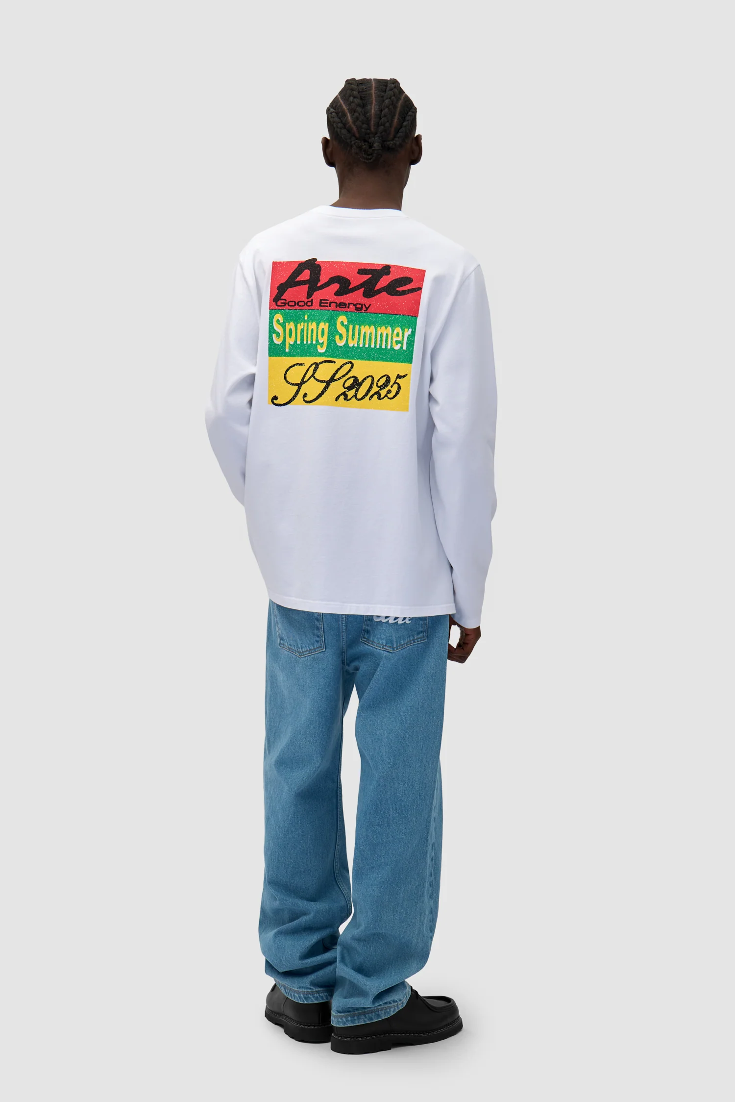 Color Print Longsleeve - White - Image 6