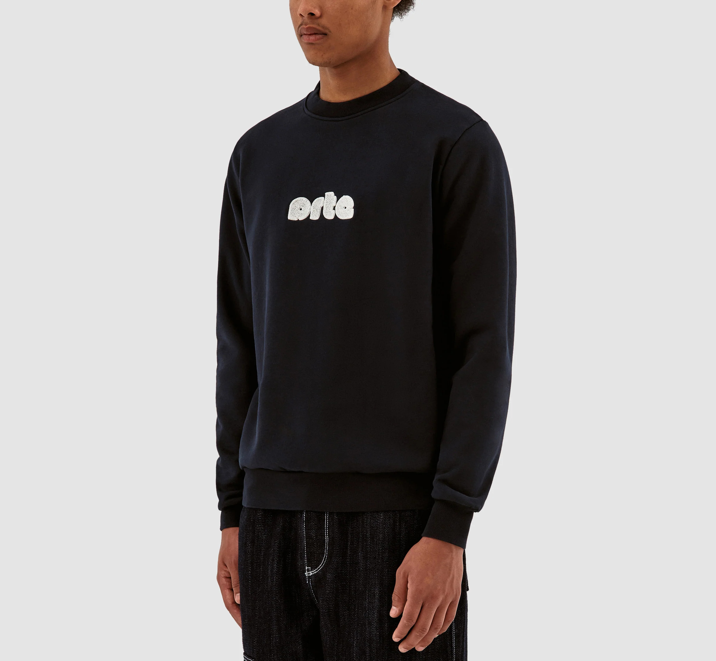 Conrad Chenille Logo Crewneck - Navy - Image 4