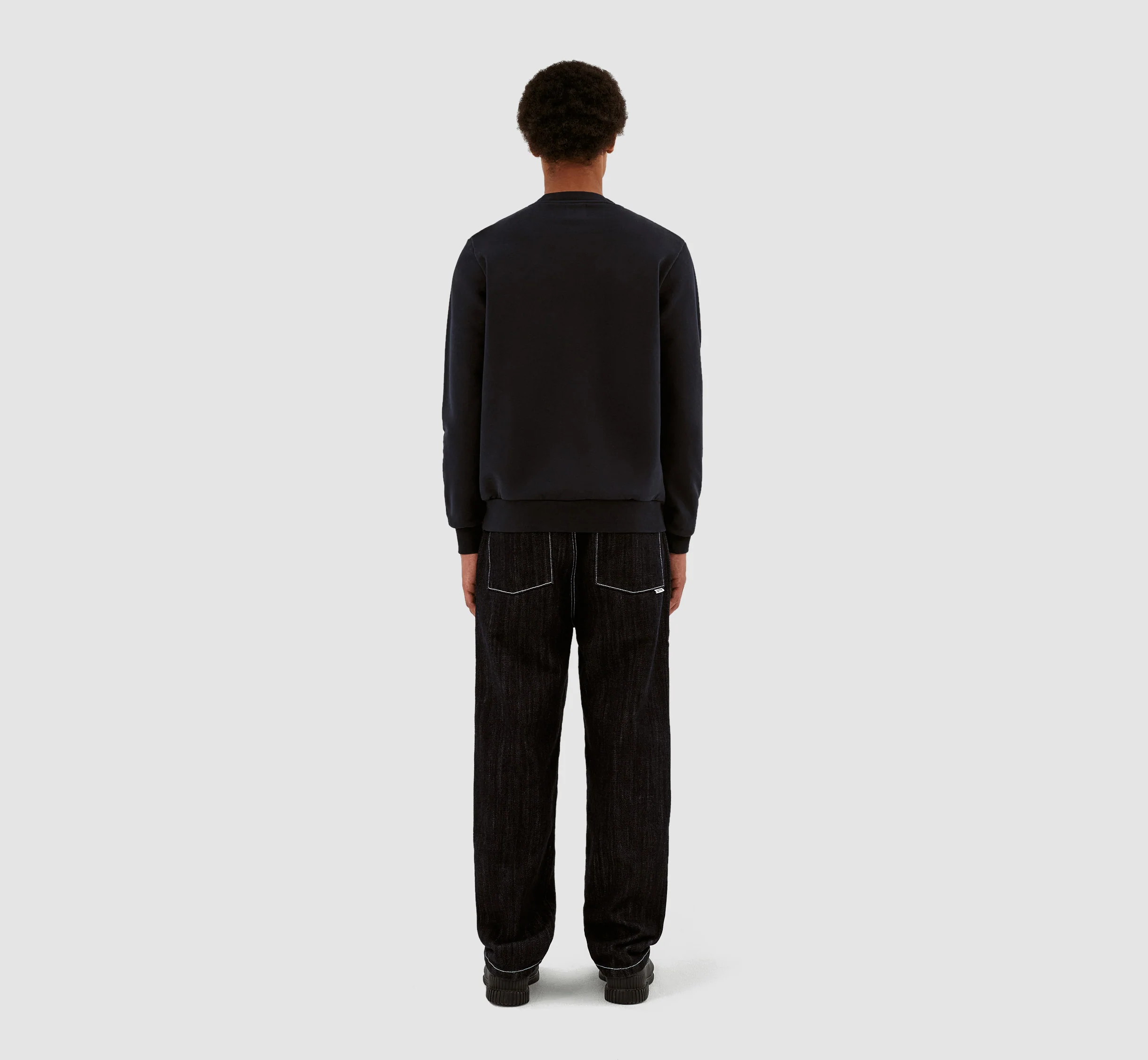 Conrad Chenille Logo Crewneck - Navy - Image 7