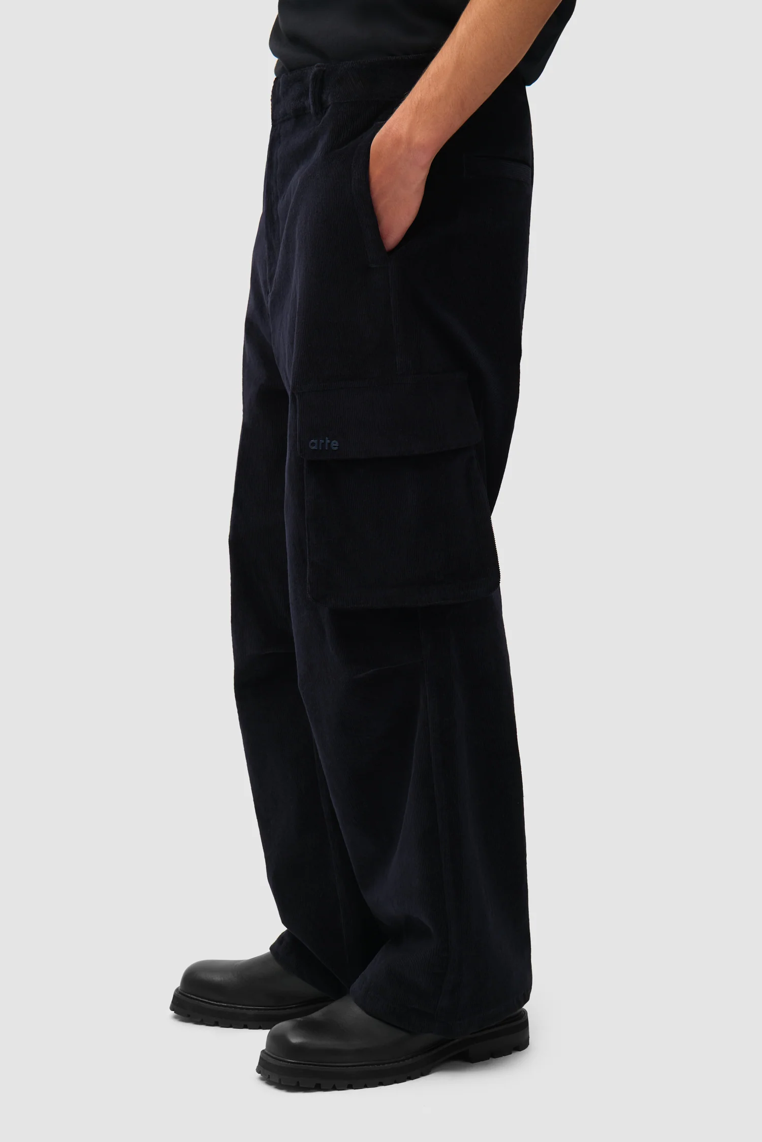 Corduroy Cargo Pants - Navy - Image 3