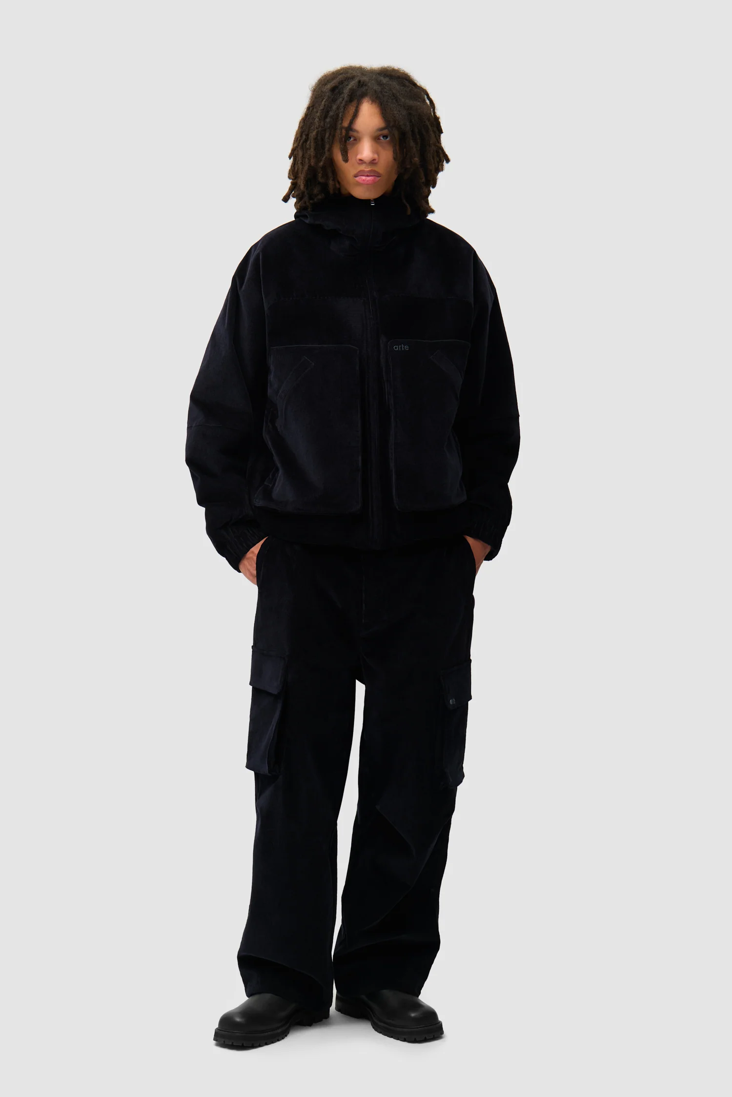 Corduroy Cargo Pants - Navy - Image 6