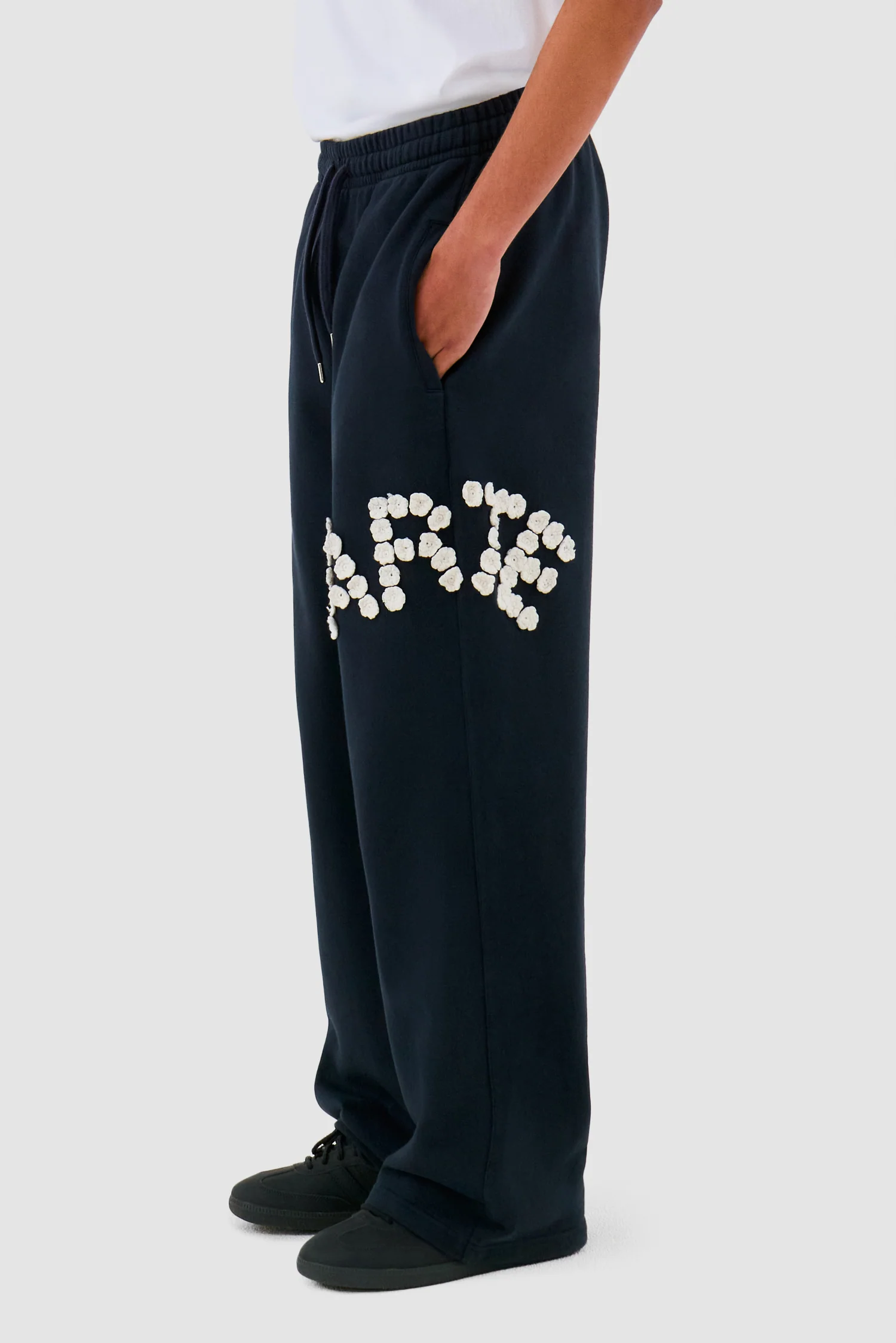 Crochet Flowers Pants - Navy - Image 3