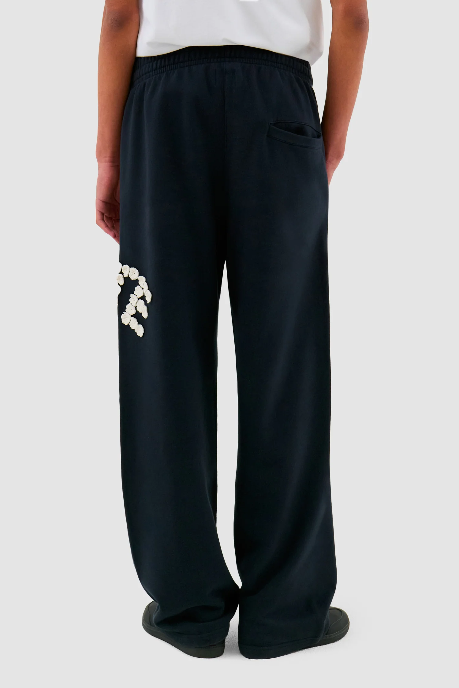 Crochet Flowers Pants - Navy - Image 4