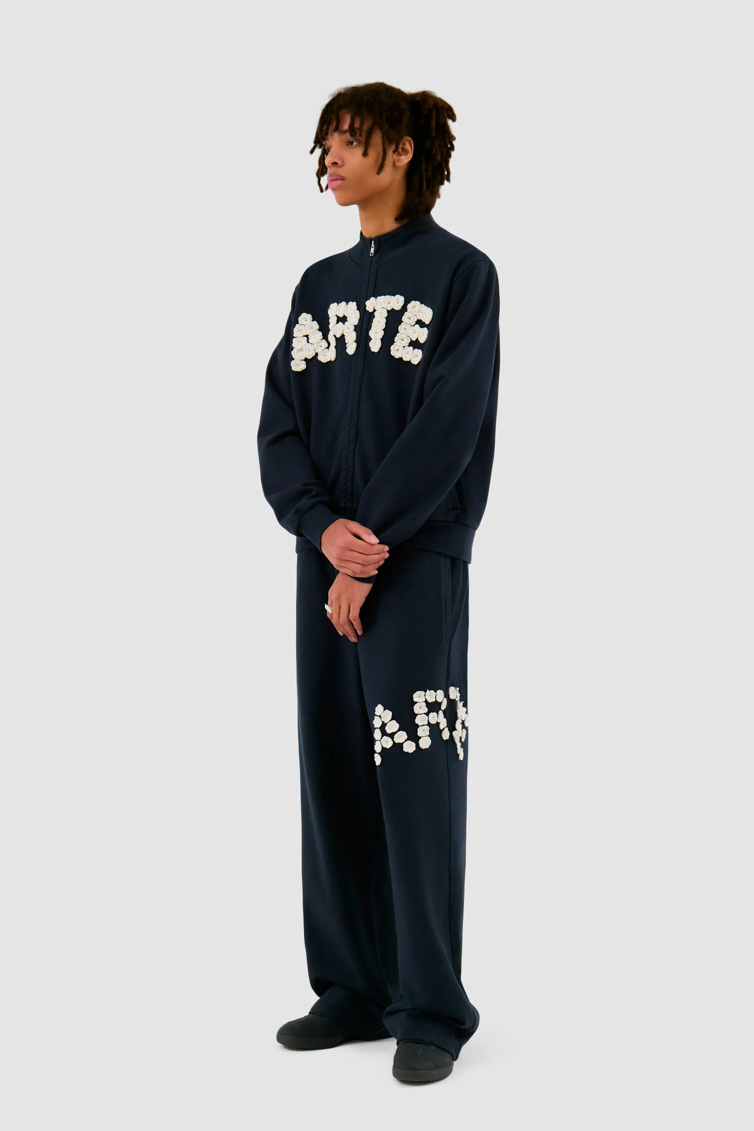 Crochet Flowers Pants - Navy - Image 6