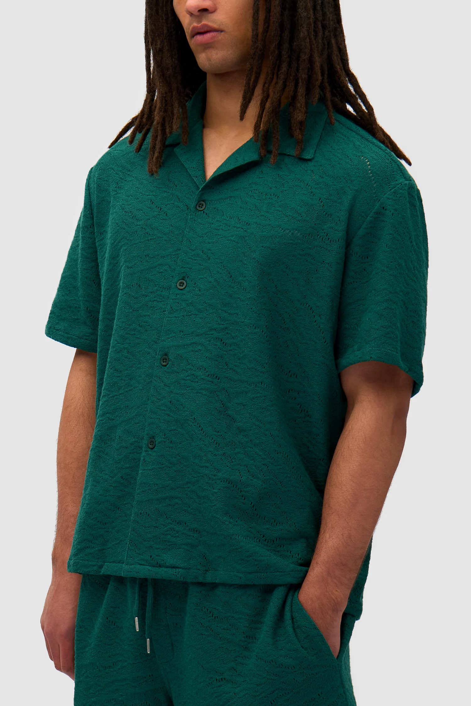 Crochet Shirt - Green - Image 7