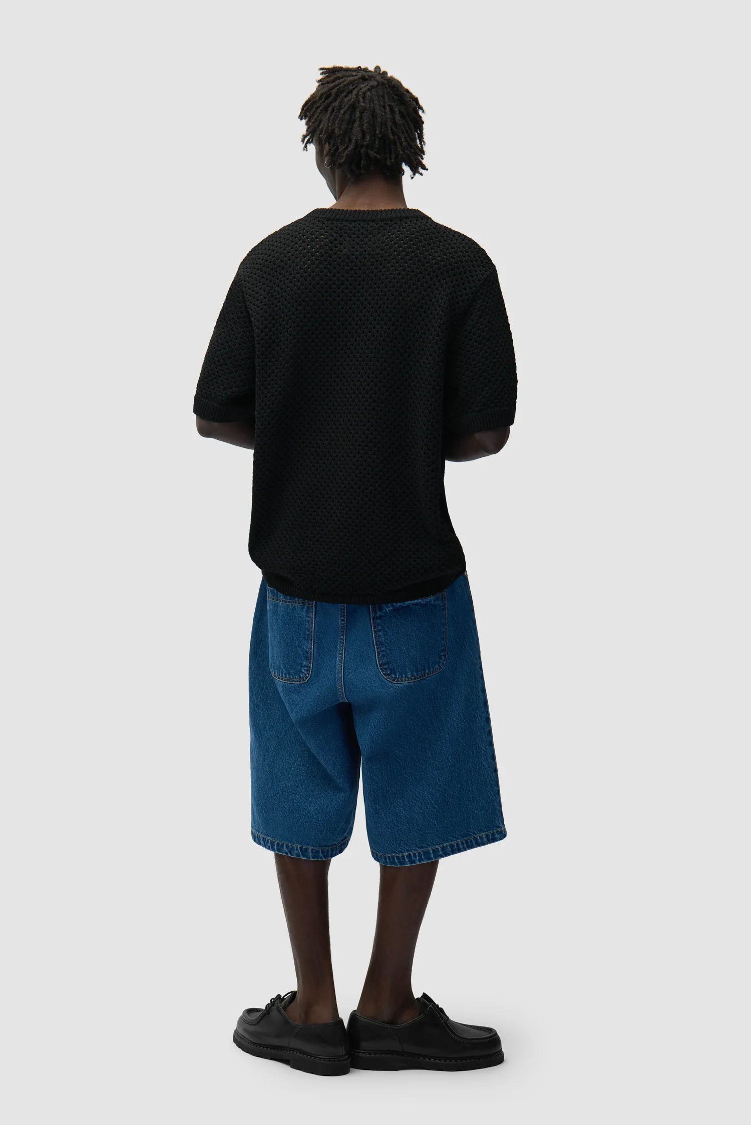 Crochet T-shirt - Black - Image 6