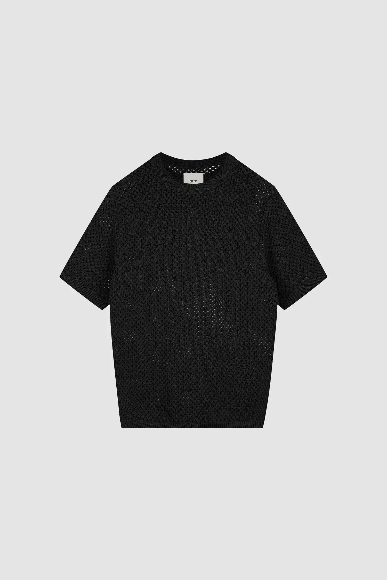 Crochet T-shirt - Black - Image 9