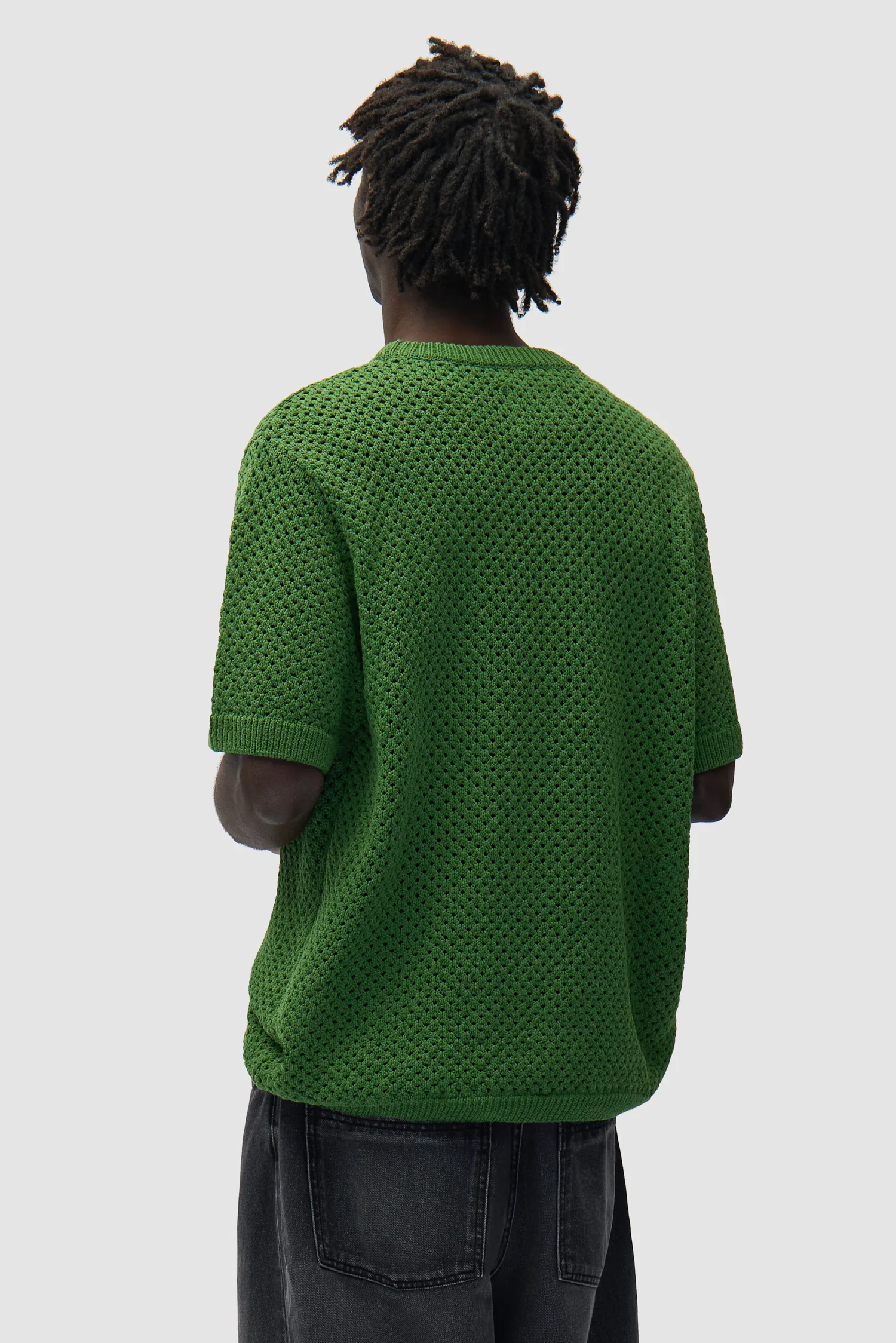 Crochet T-shirt - Green - Image 3