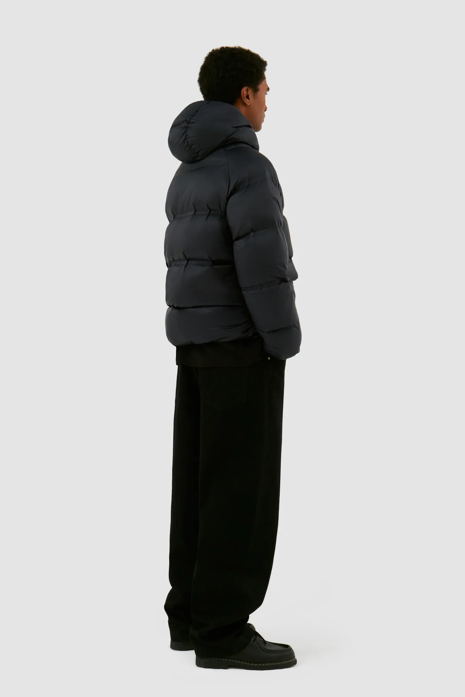 Crop Puffer Jacket - Black - Image 6