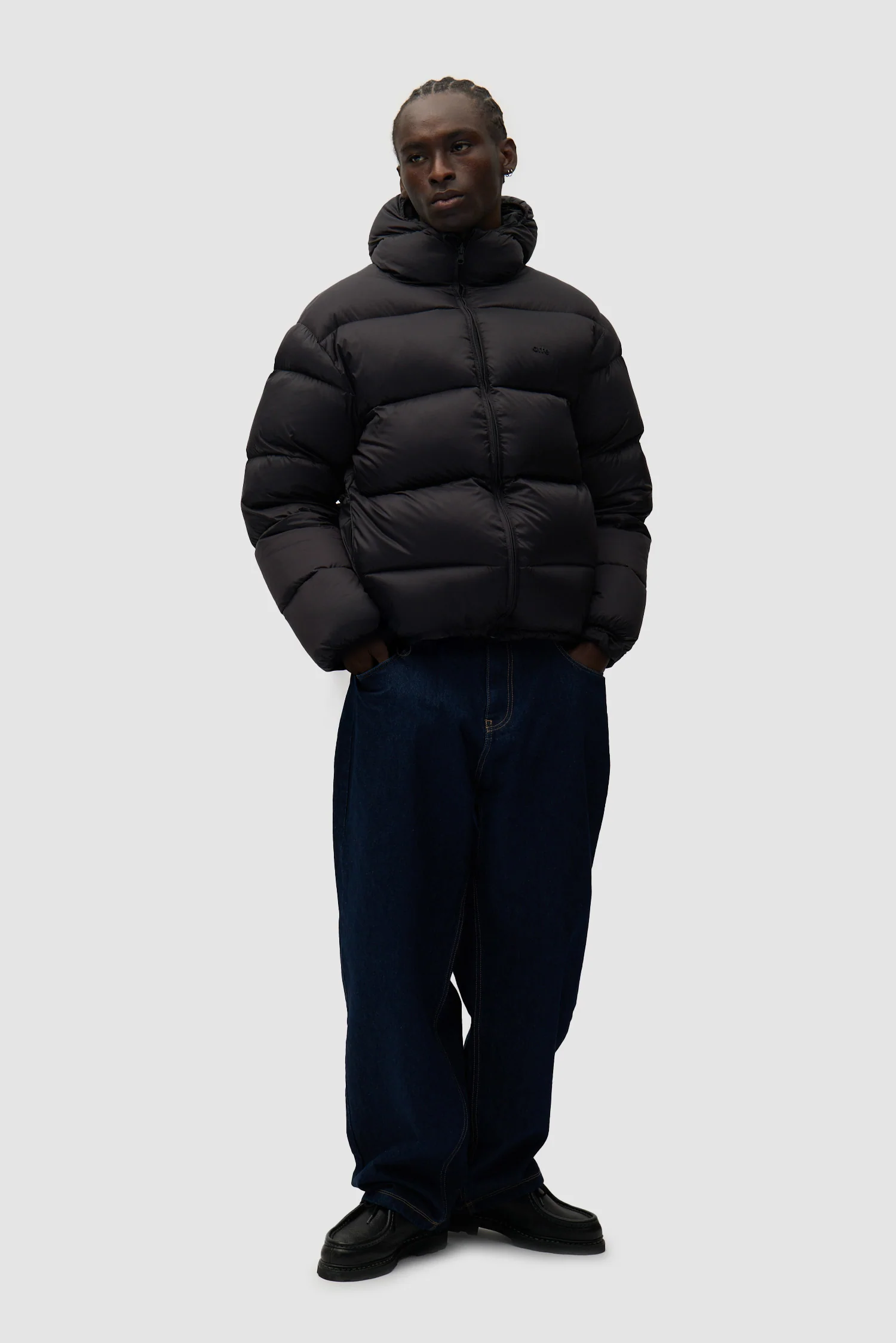 Reversible Puffer Jacket - Black - Image 4
