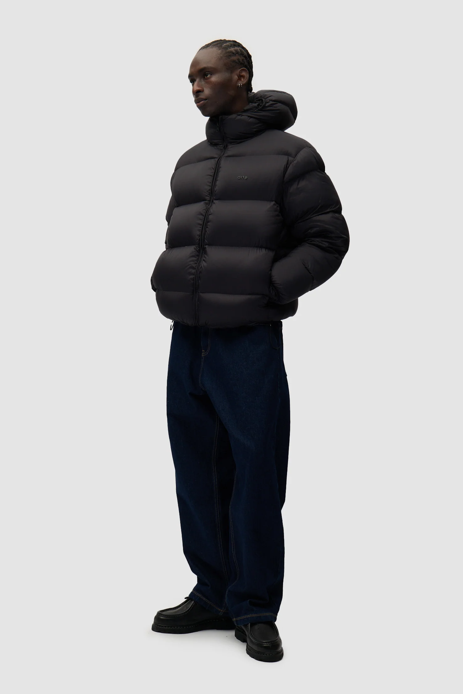 Reversible Puffer Jacket - Black - Image 5