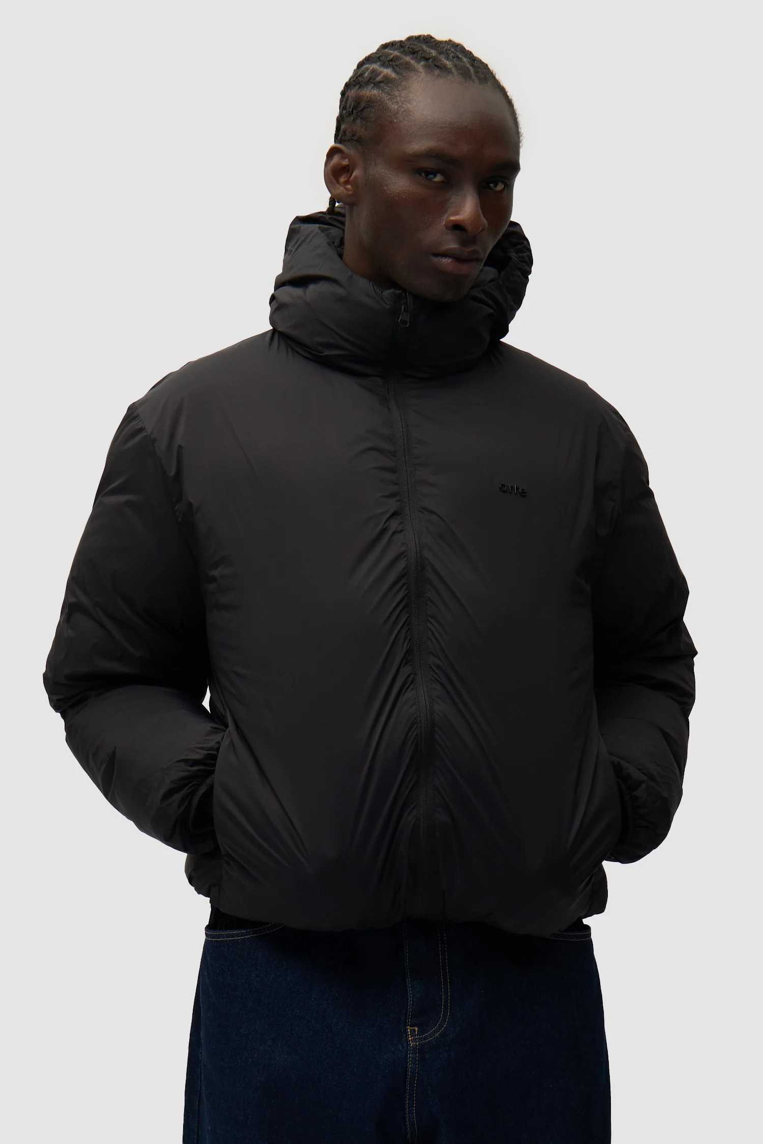 Reversible Puffer Jacket - Black - Image 8