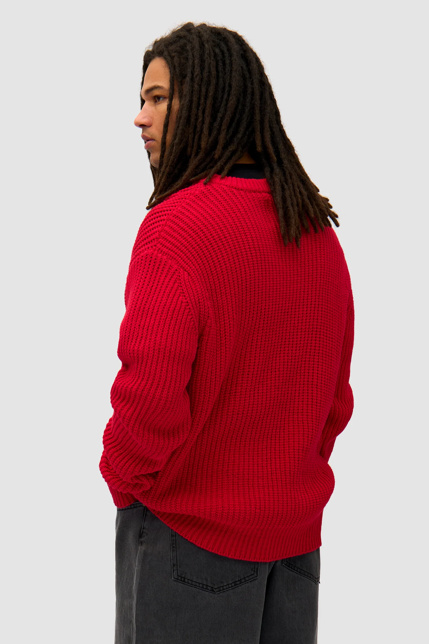 Cross Stitch Knit - Red - Image 3