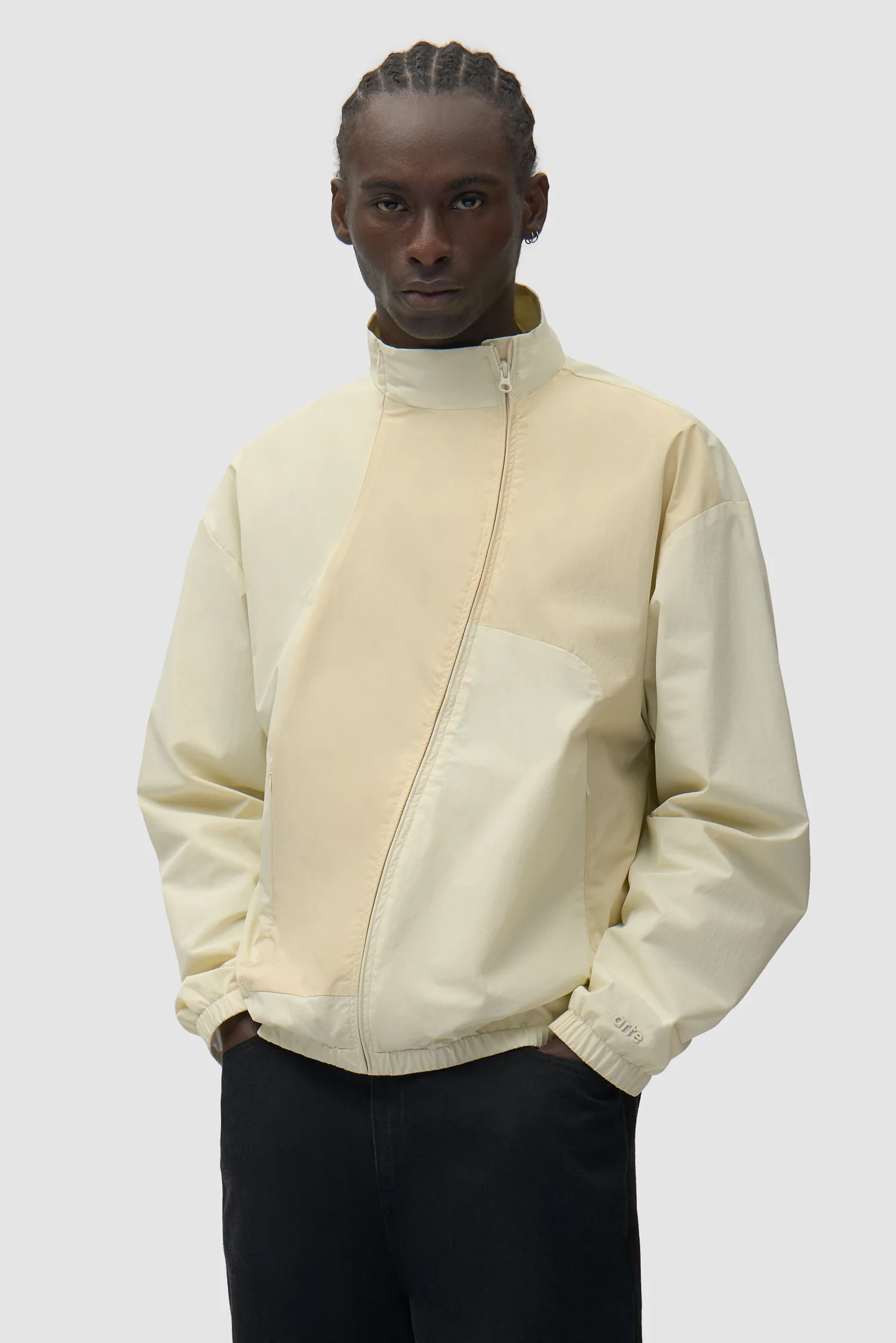 Curve Zipper Jacket - Cream - Image 2