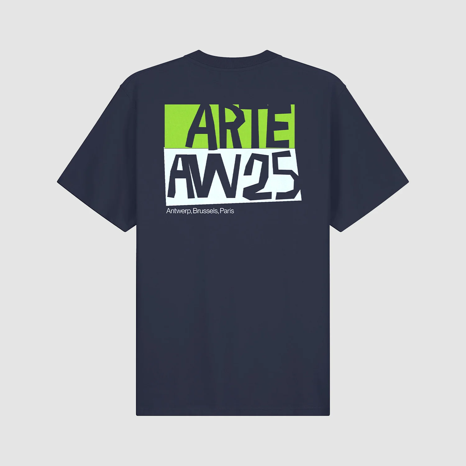 Cut Out Print T-shirt - Navy