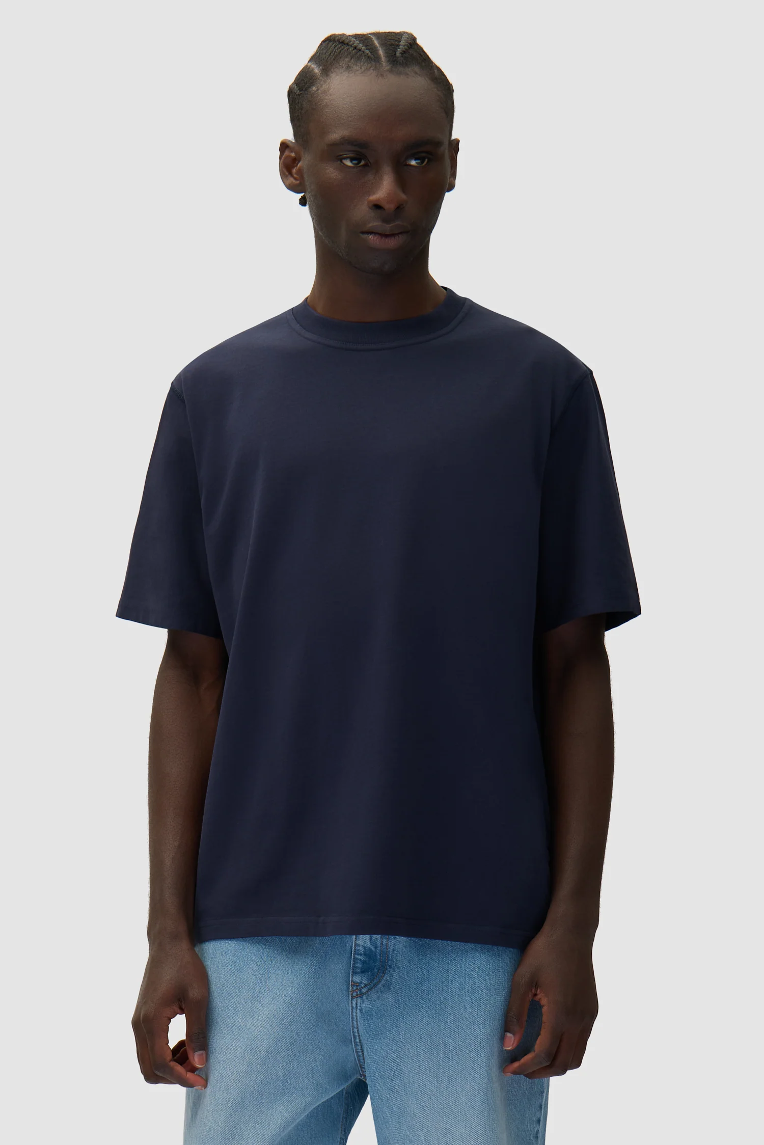 Cut Out Print T-shirt - Navy - Image 3
